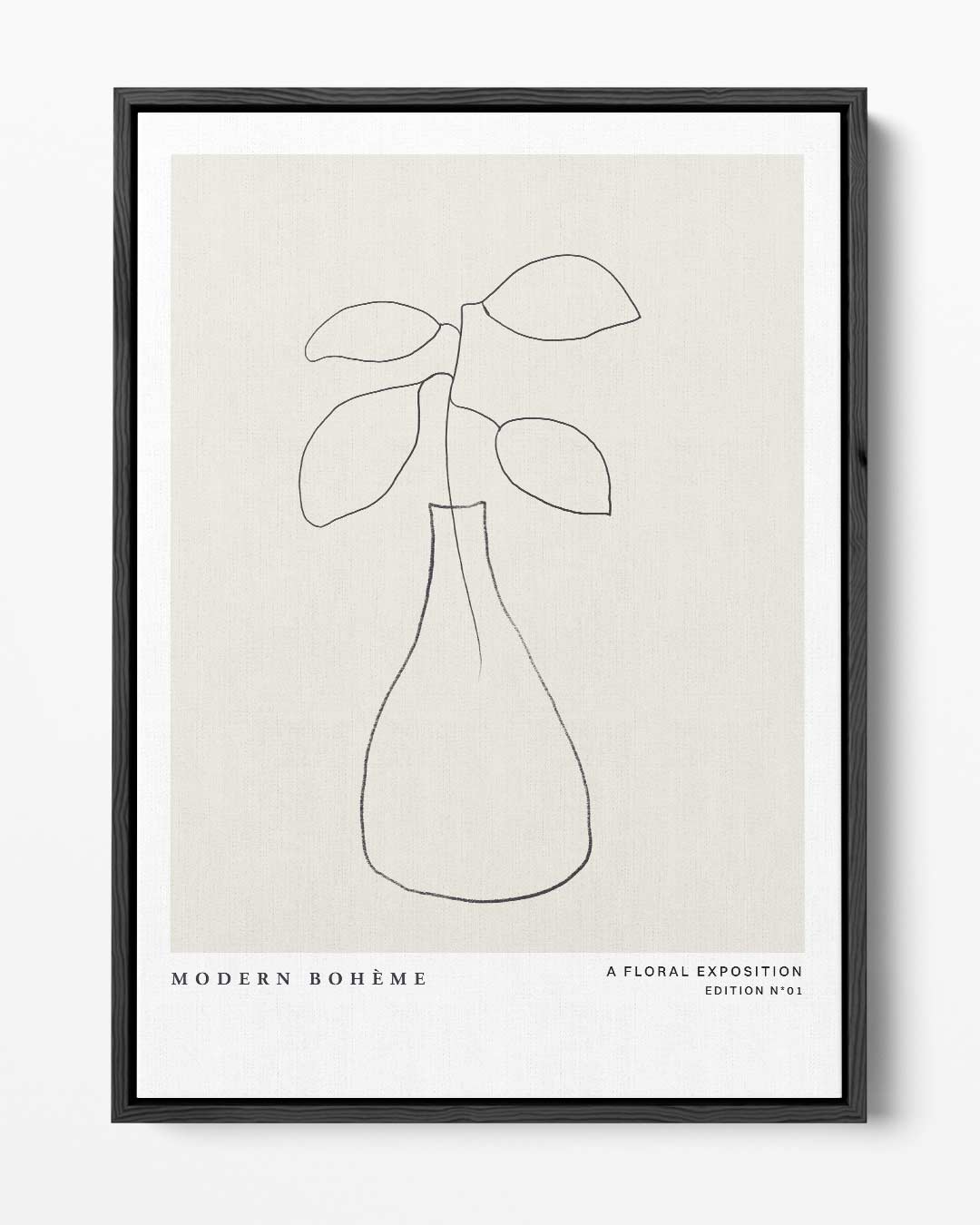 Moderne Boho Bloemenlijn Kunstwerk-canvas-dibond-plexiglas-wanddecoratie-WallArtistic