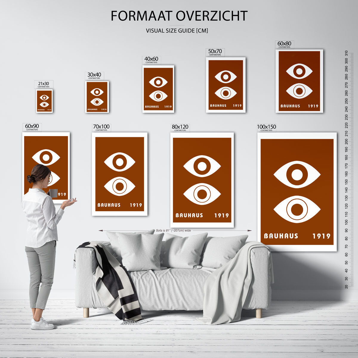 Oogvormen en tekst Poster