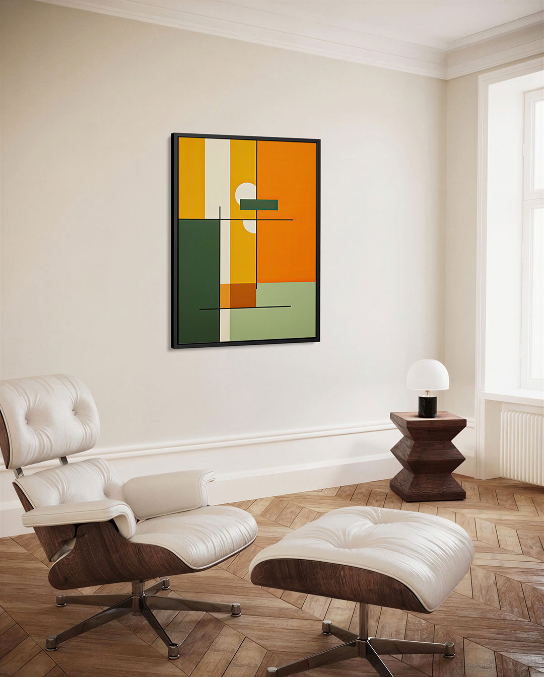 Geometrische kleurencompositie Kunstwerk