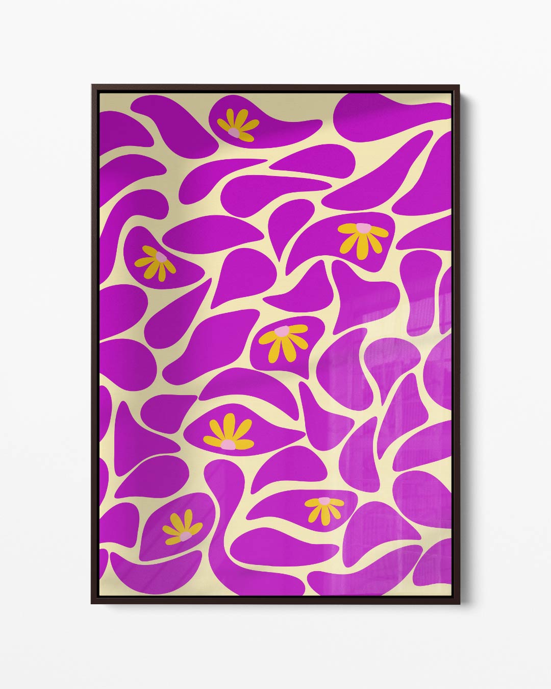 Vrolijke Bloemen Abstract Kunstwerk-canvas-dibond-plexiglas-wanddecoratie-WallArtistic