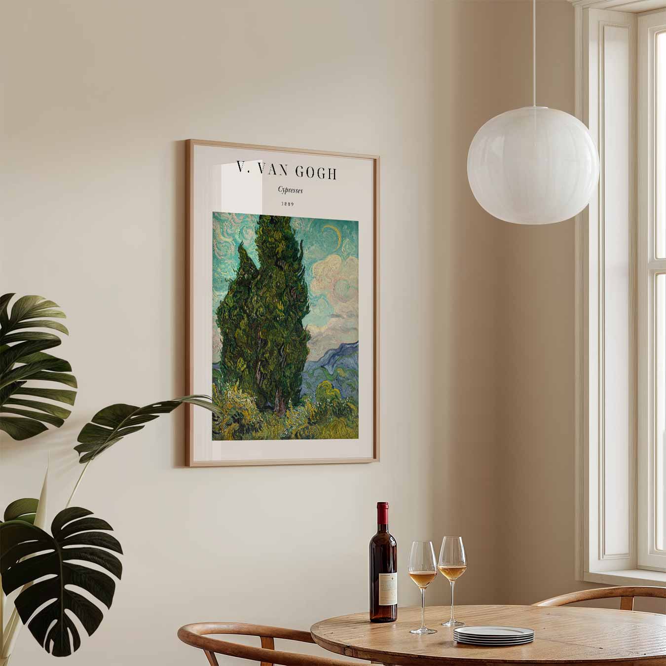 Van Gogh Cypresses Poster