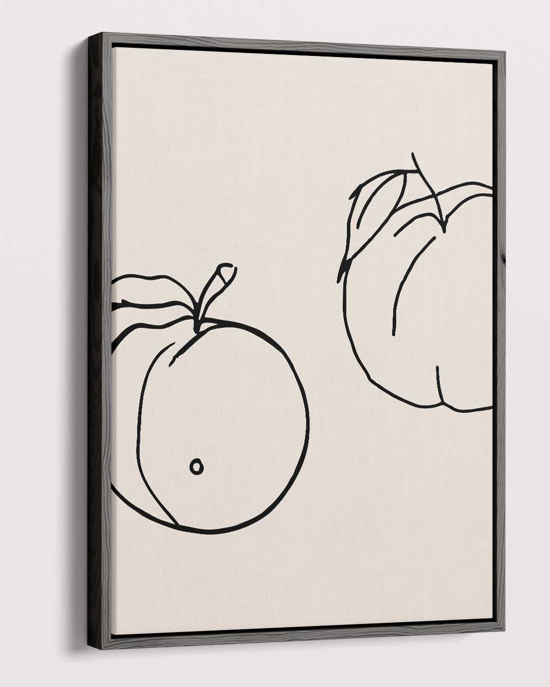 Zachte Vruchten Lijntekening Kunstwerk-canvas-dibond-plexiglas-wanddecoratie-WallArtistic