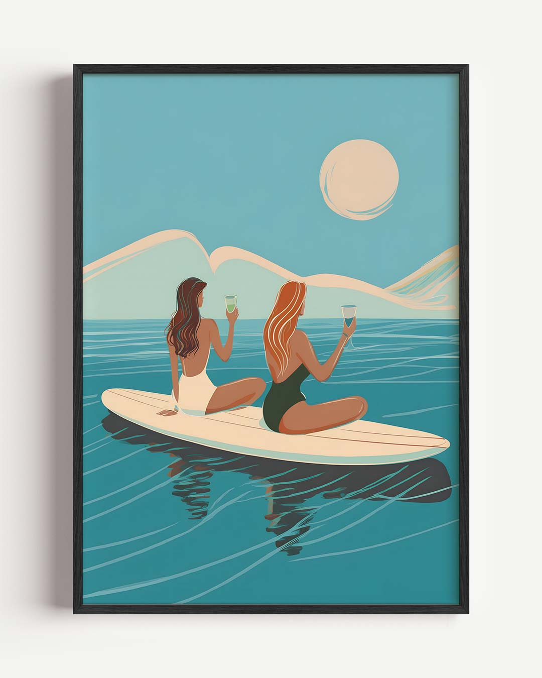 Zonsondergang op het Water Poster