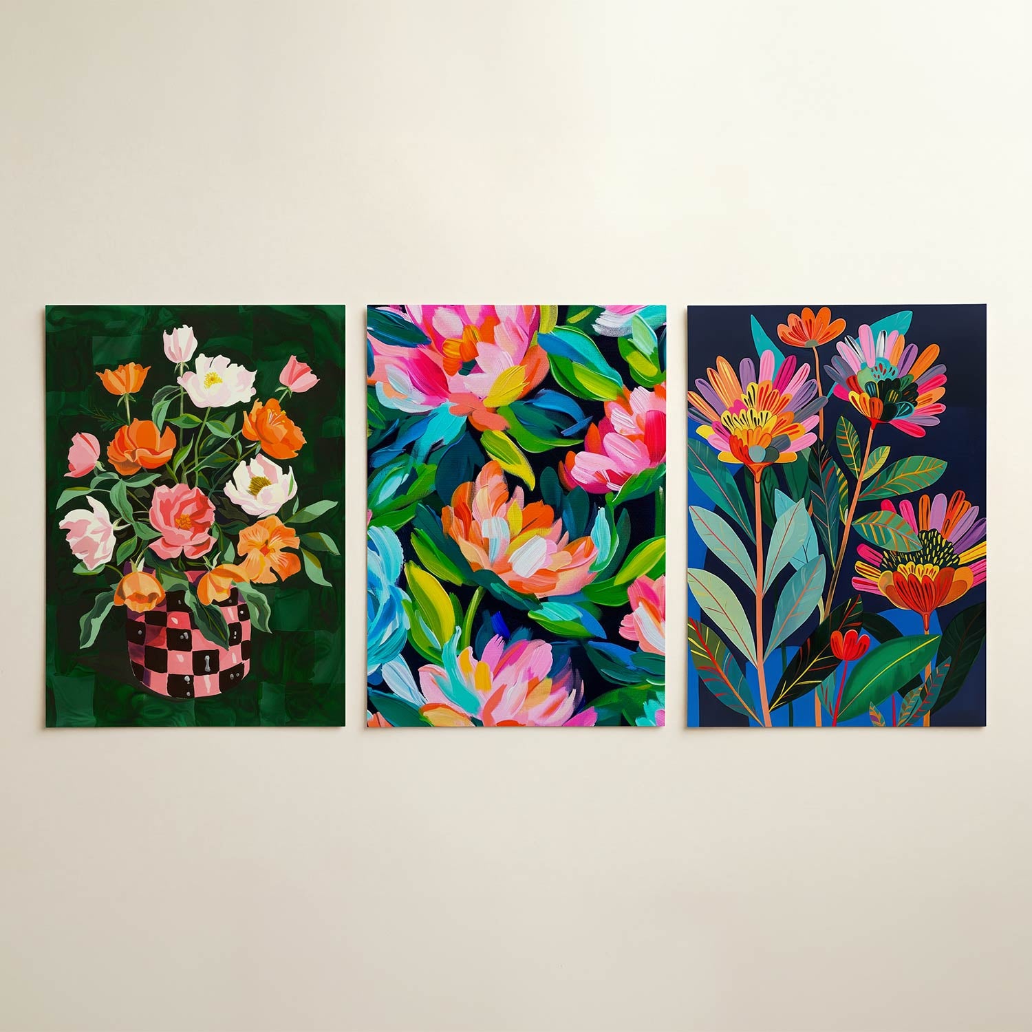 Bloemrijke vormen Posterset