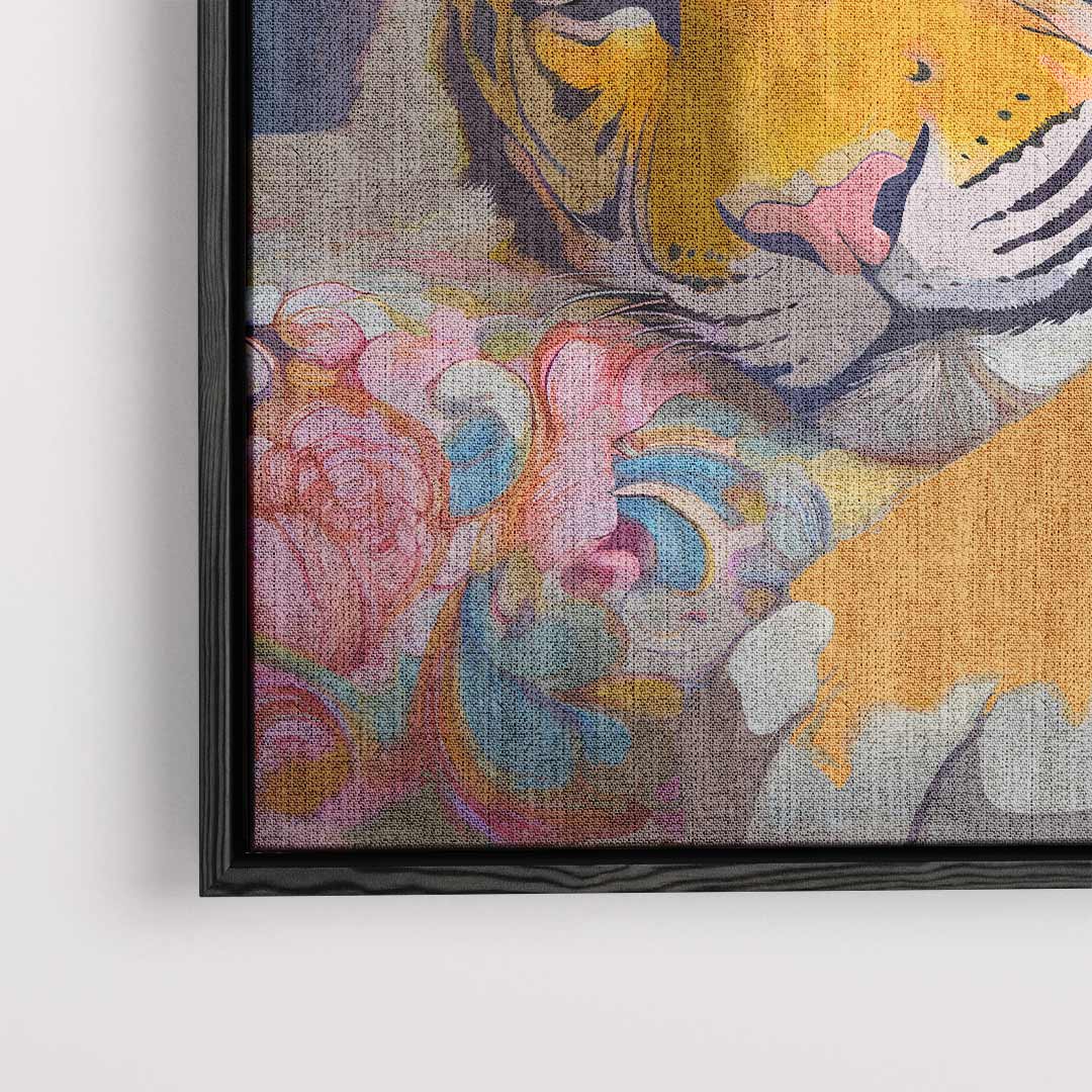 Dromerige Tijgersluimer Kunstwerk-canvas-dibond-plexiglas-wanddecoratie-WallArtistic