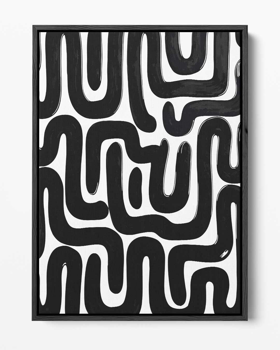 Abstracte Zwarte Patroonkunst Kunstwerk-canvas-dibond-plexiglas-wanddecoratie-WallArtistic