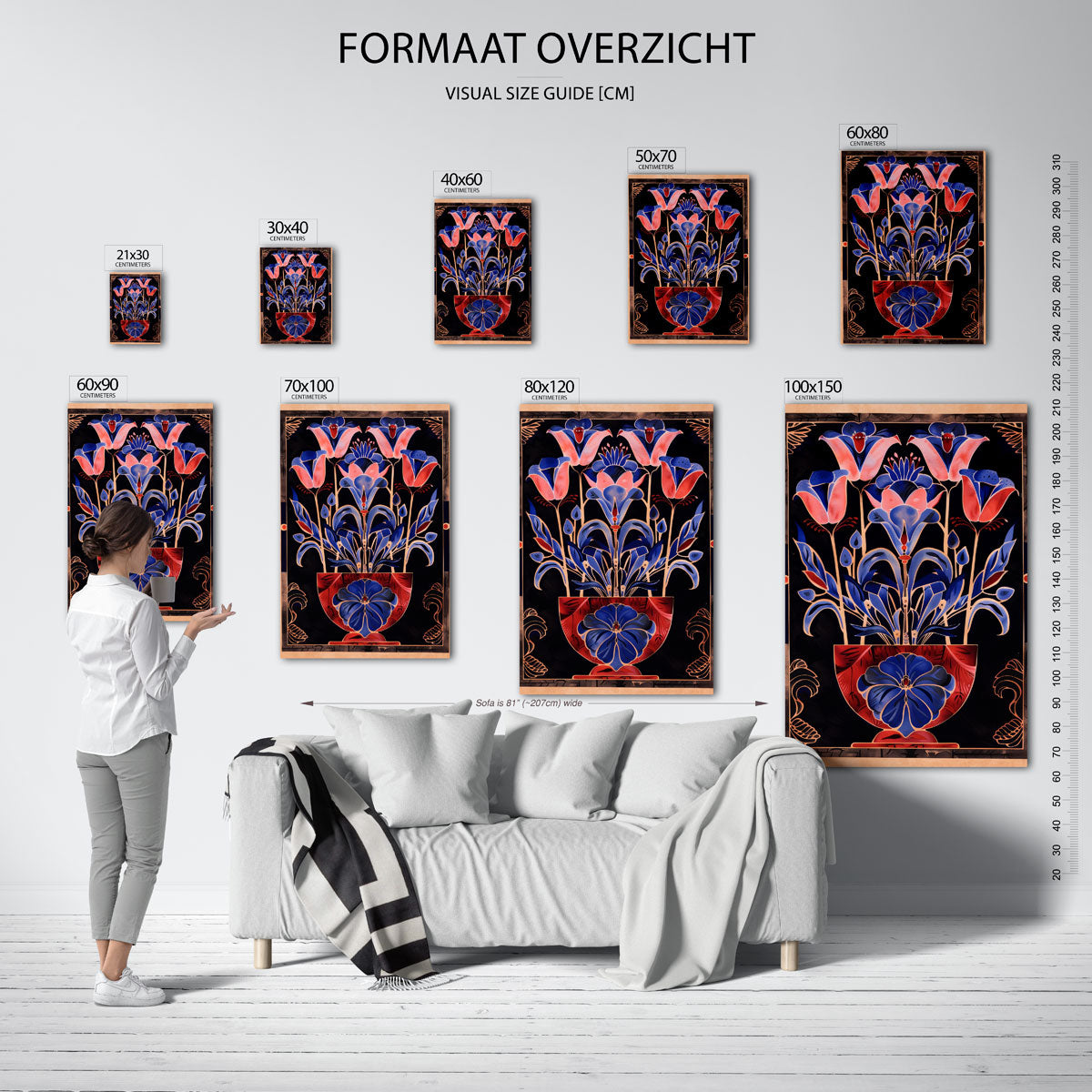 Bloemen in vaas Poster