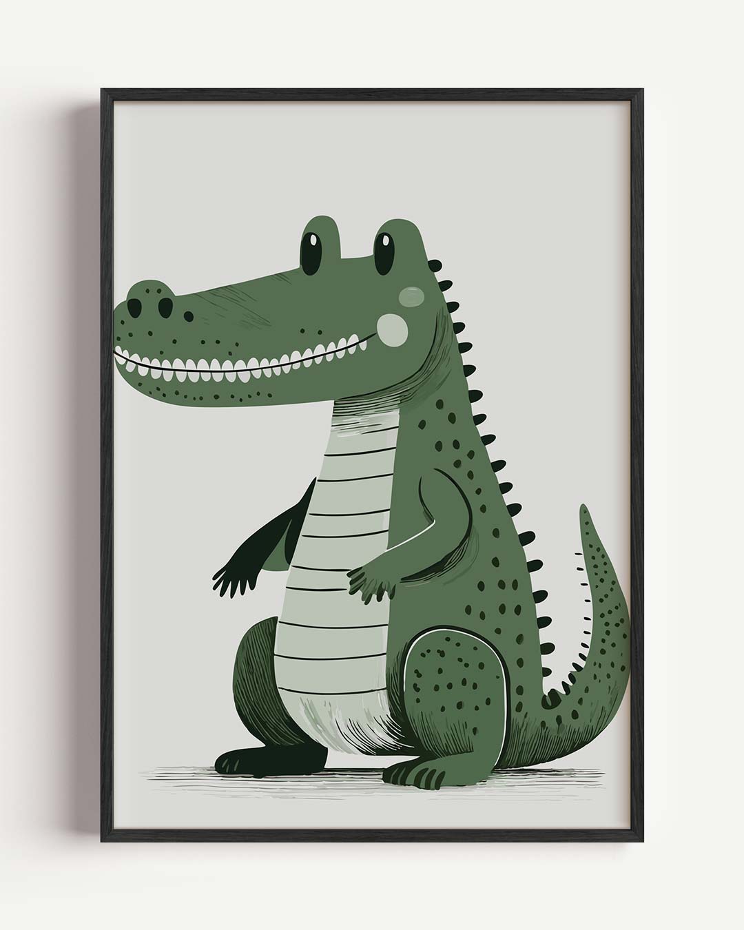 Speelse Krokodil Kinderkamer Poster