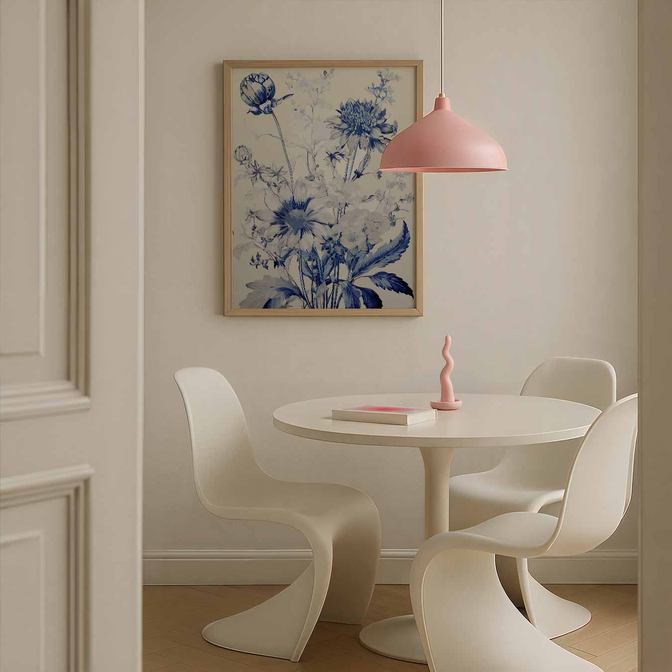 Bloemenpracht in Blauwtinten Poster