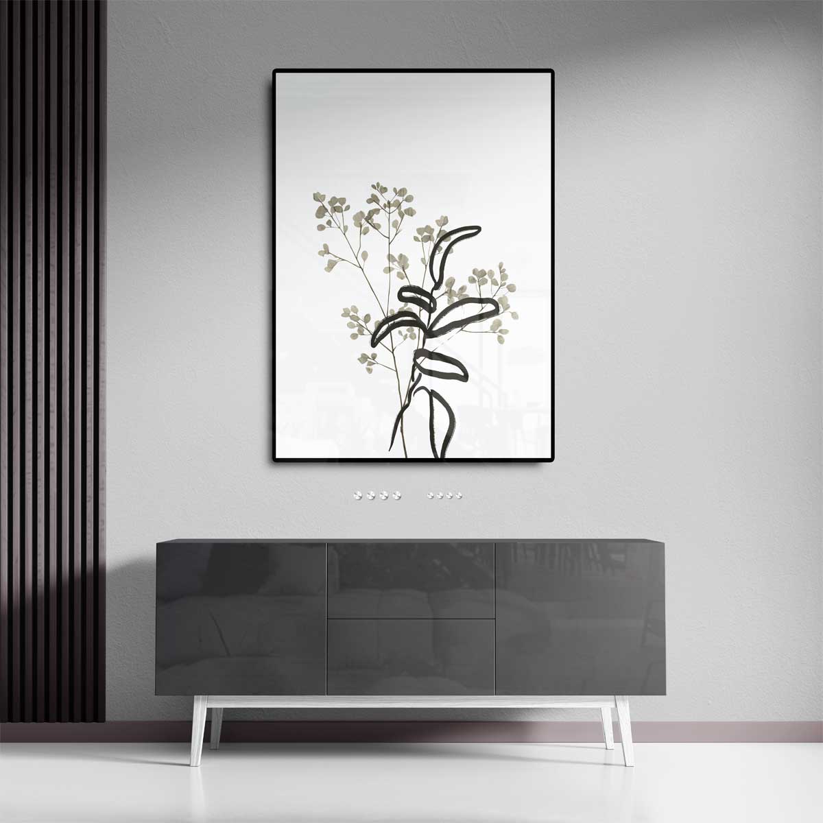 Minimalistische Botanische Illustratie Kunstwerk-canvas-dibond-plexiglas-wanddecoratie-WallArtistic