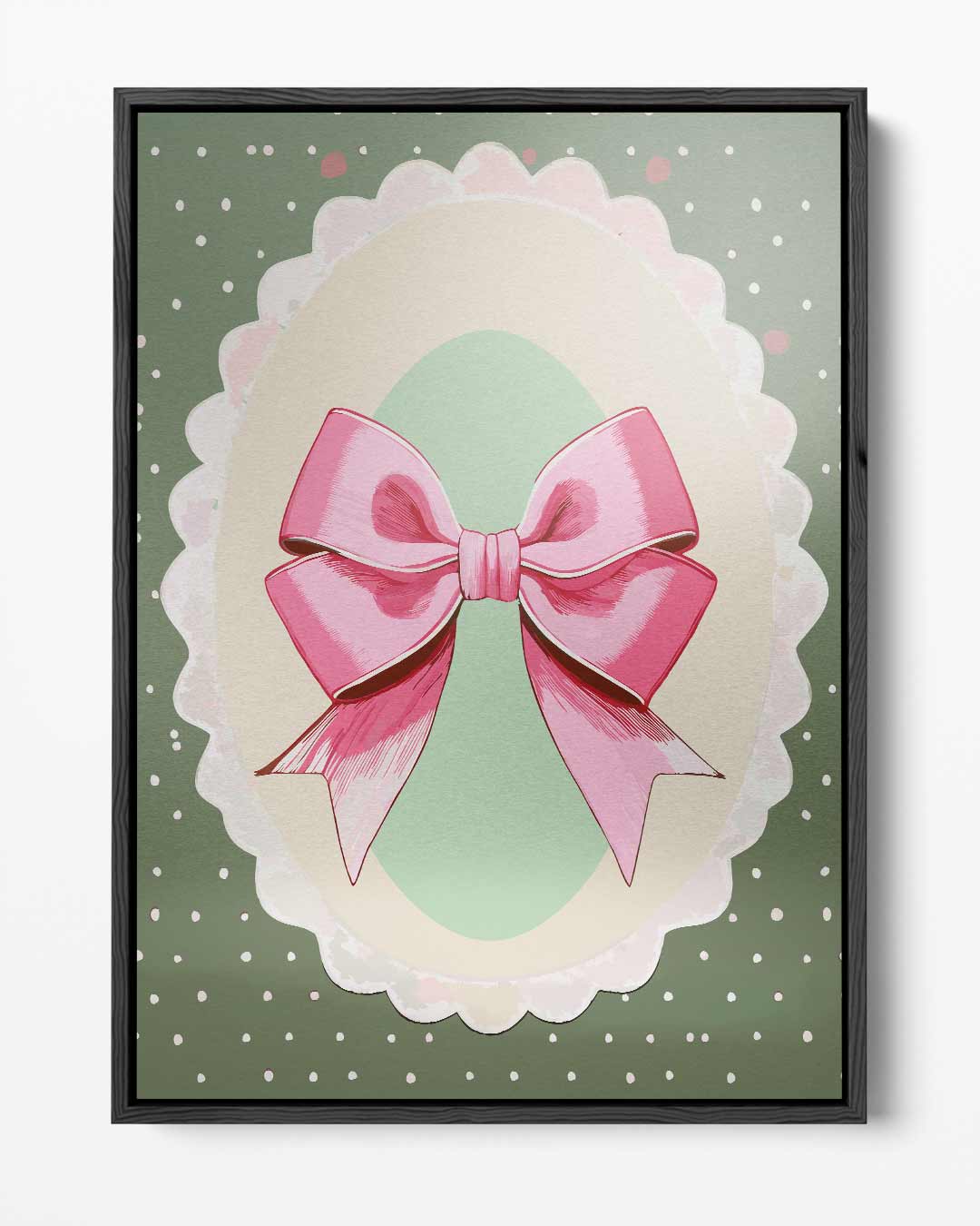 Charmante Roze Strik Illustratie Kunstwerk-canvas-dibond-plexiglas-wanddecoratie-WallArtistic