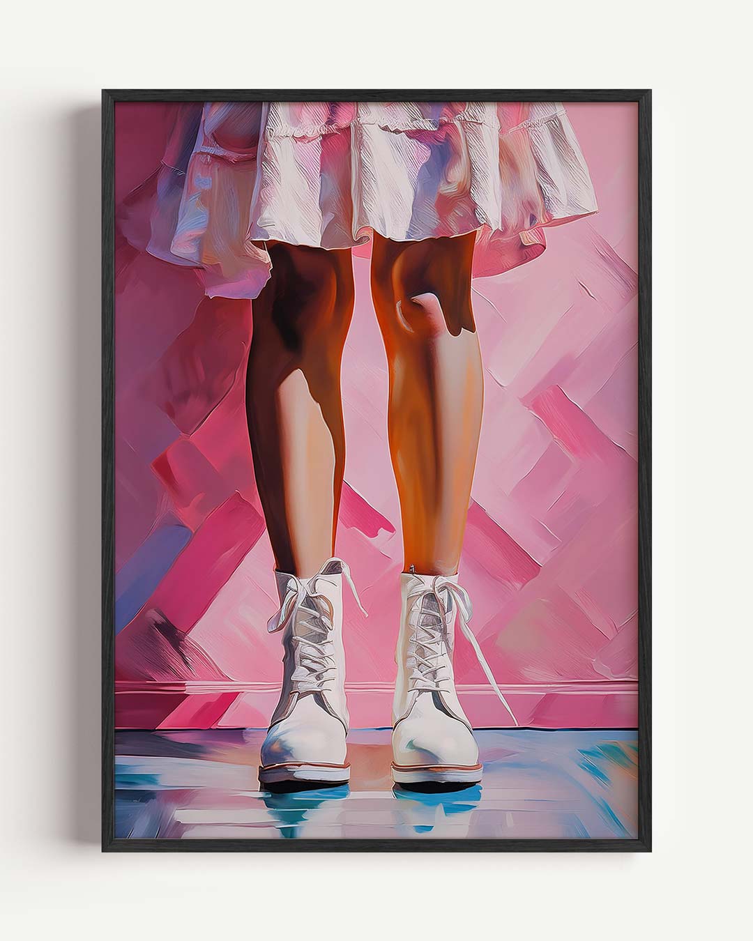 Vrouwelijke Elegantie in Roze Poster