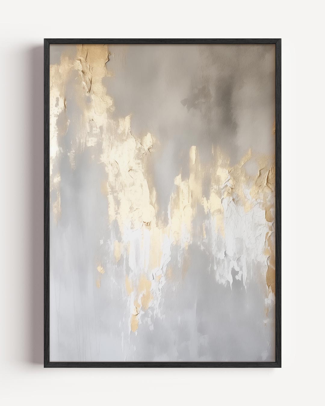 Chique Abstracte Goud & Grijs Poster-WallArtistic