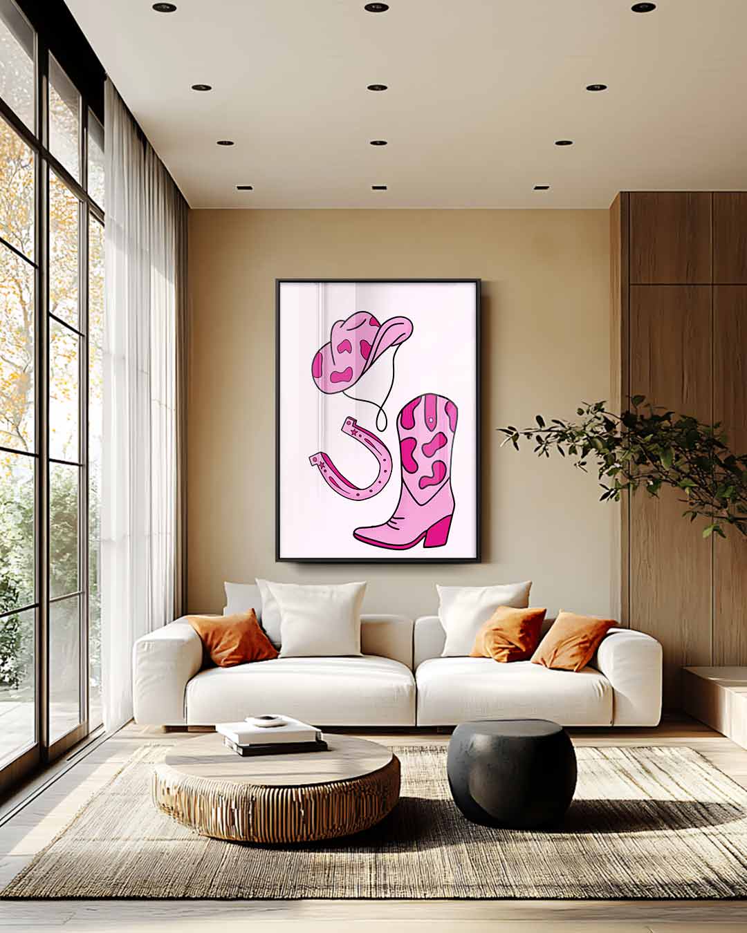 Cowboy Glamour Kunstwerk-canvas-dibond-plexiglas-wanddecoratie-WallArtistic