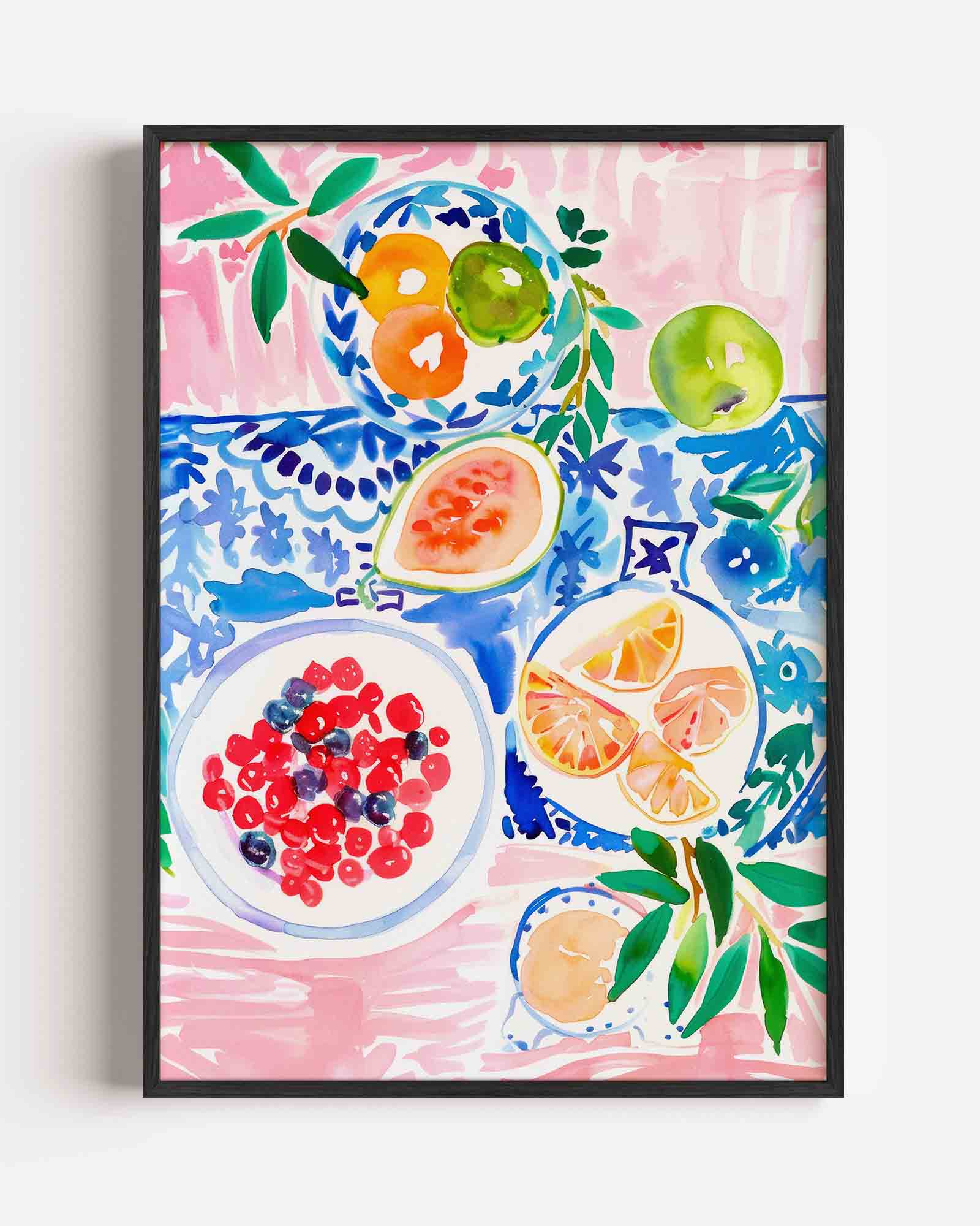 Fruit en bladeren Poster