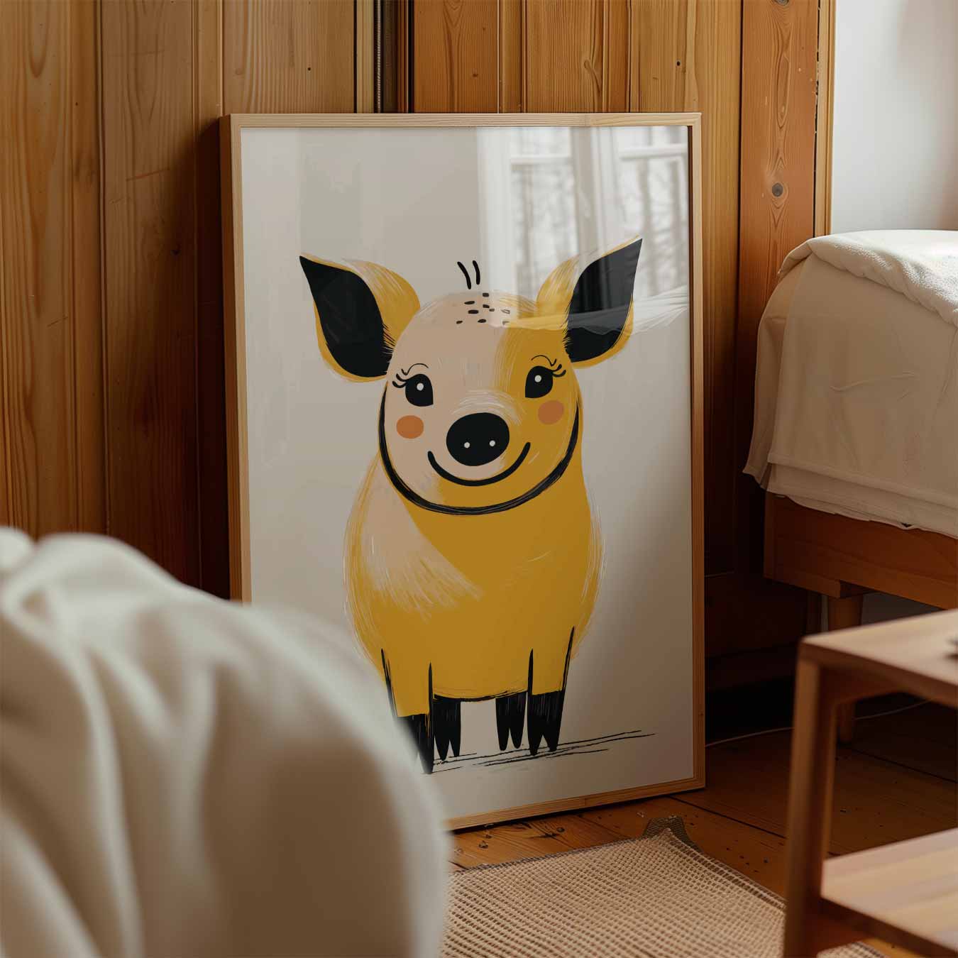 Vrolijke Varkensvriend Poster