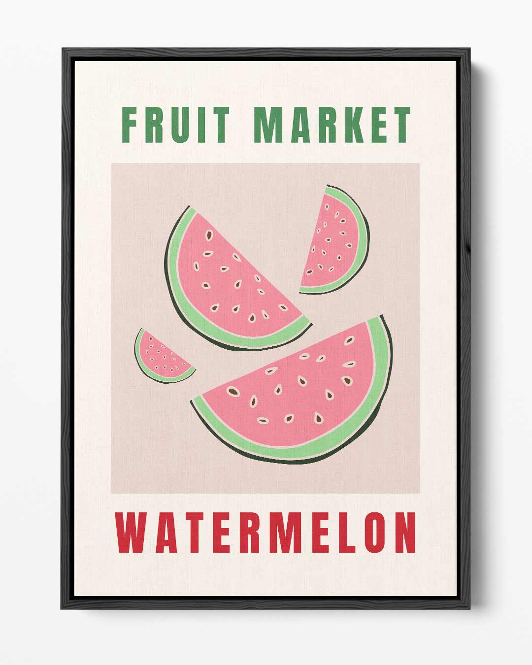 Zomerse Watermeloen Illustratie Kunstwerk-canvas-dibond-plexiglas-wanddecoratie-WallArtistic