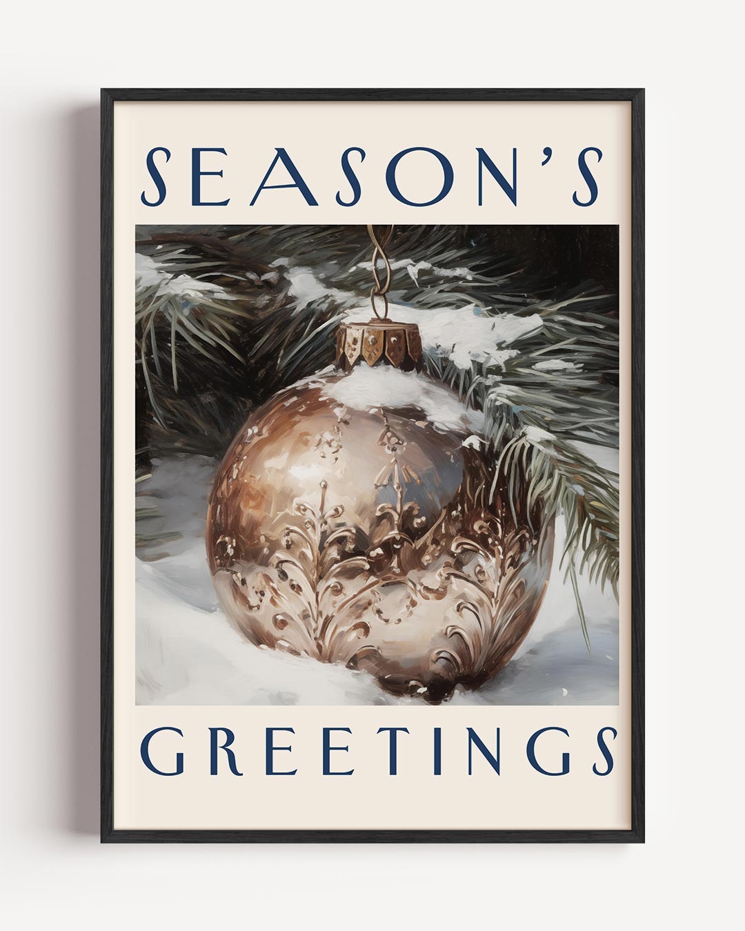 Luxueuze Kerstgroet Poster-WallArtistic