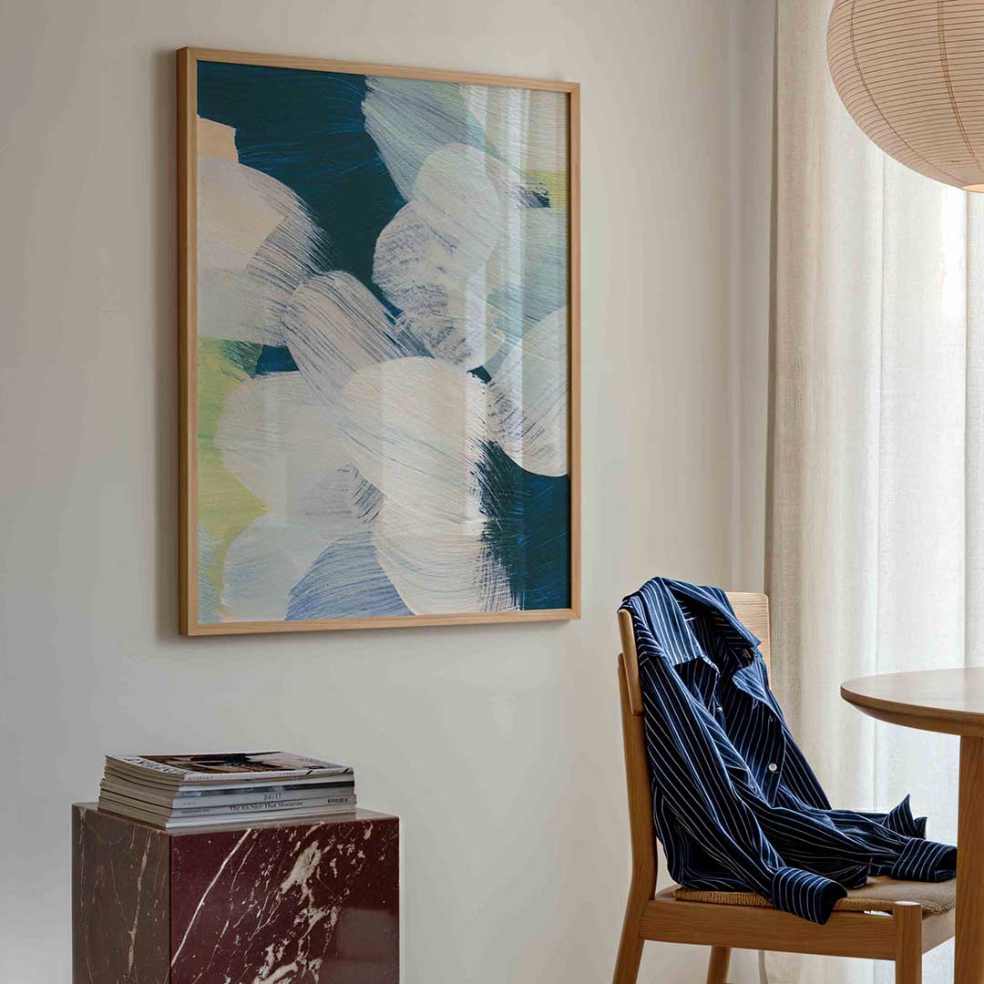 Abstracte penseelstreken Poster