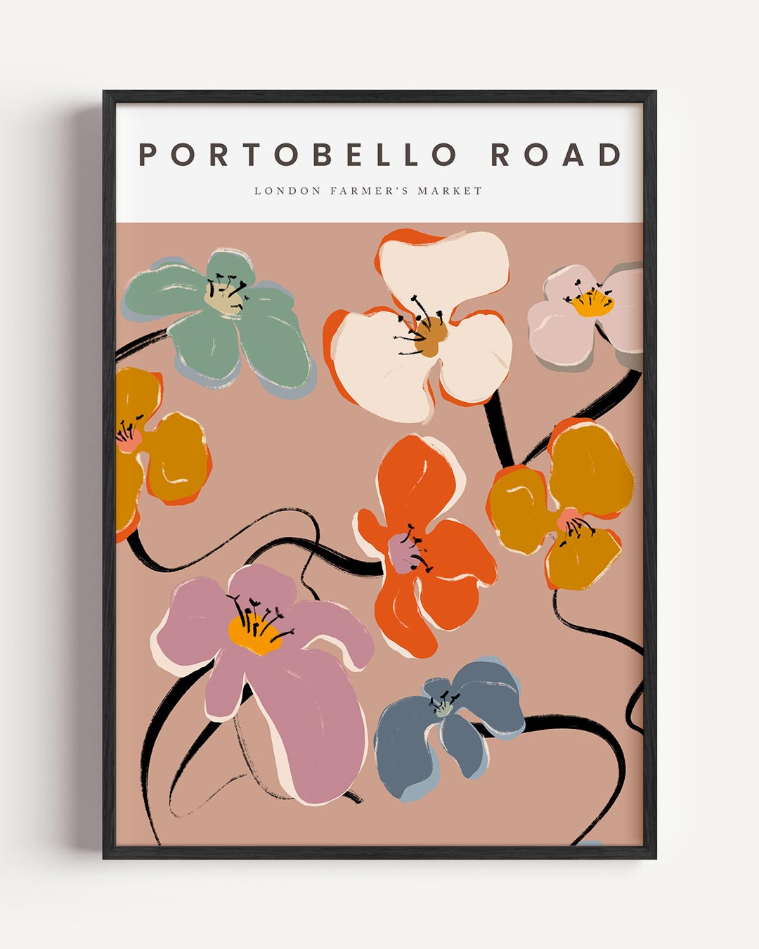 Bloemenpracht op Portobello Road Poster-WallArtistic