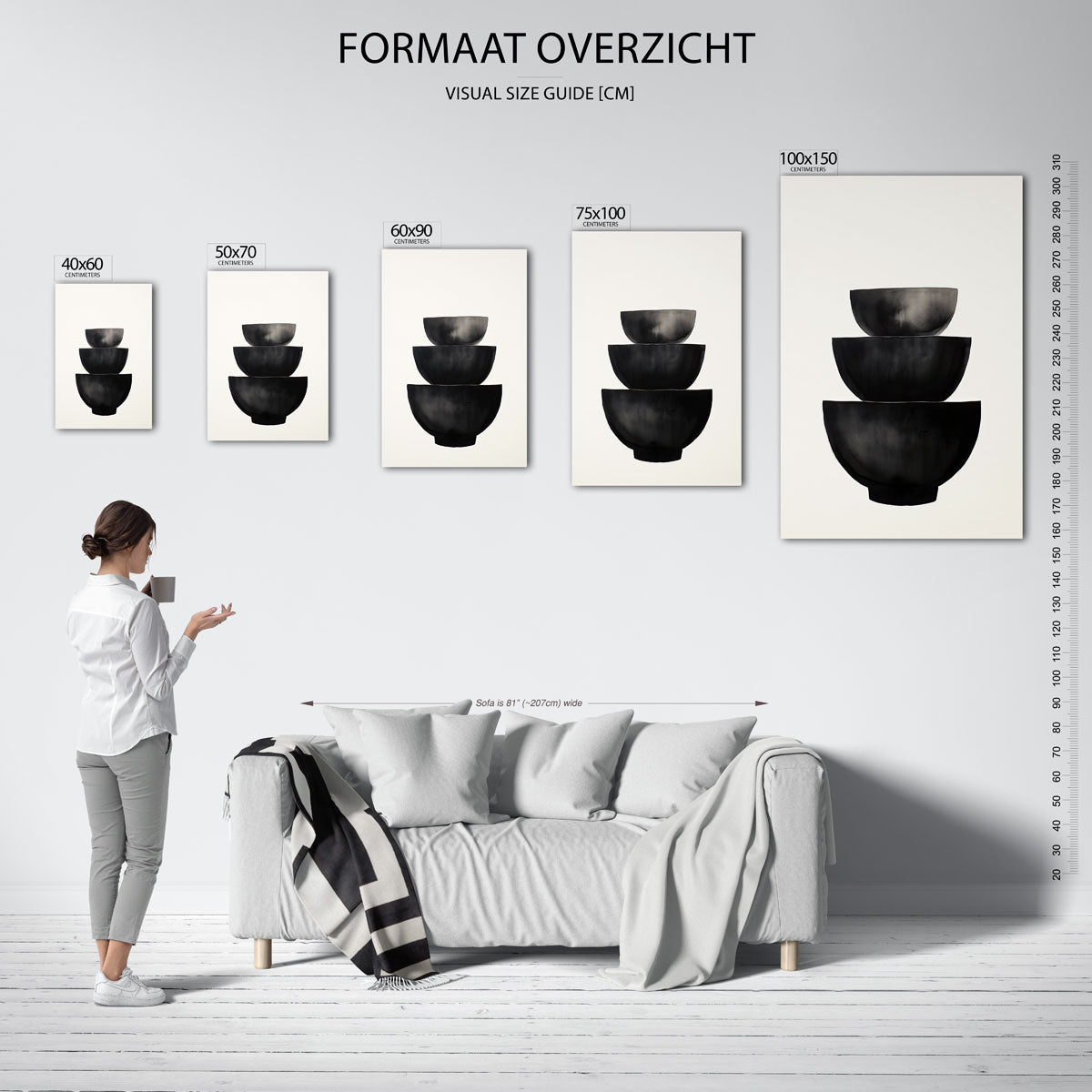 Gestapelde vormen Kunstwerk
