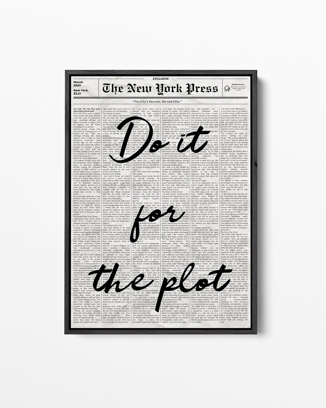 Motiverende typografie Kunstwerk