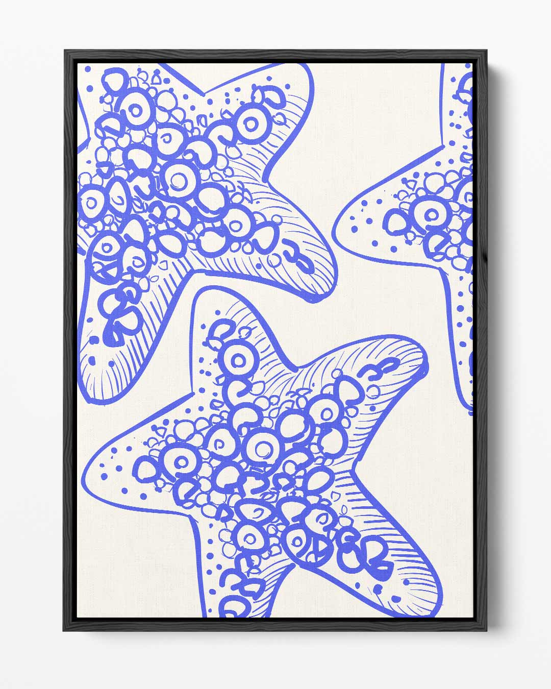Zeesterren in Blauw Kunstwerk-canvas-dibond-plexiglas-wanddecoratie-WallArtistic
