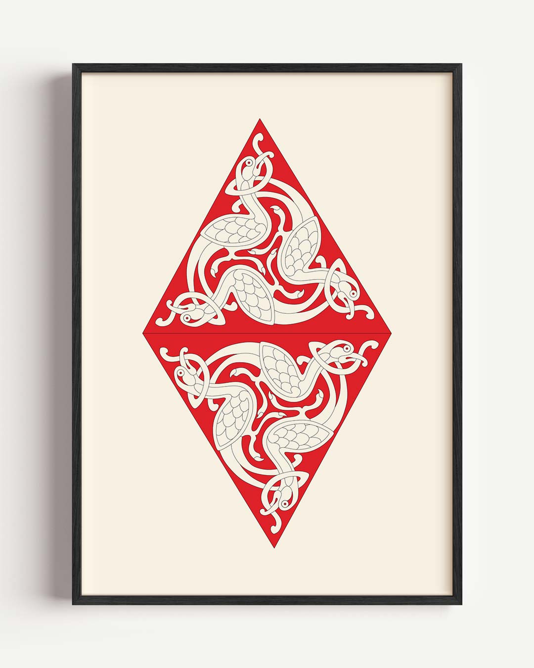 Scandinavische Kunst Vlechtpatroon Poster