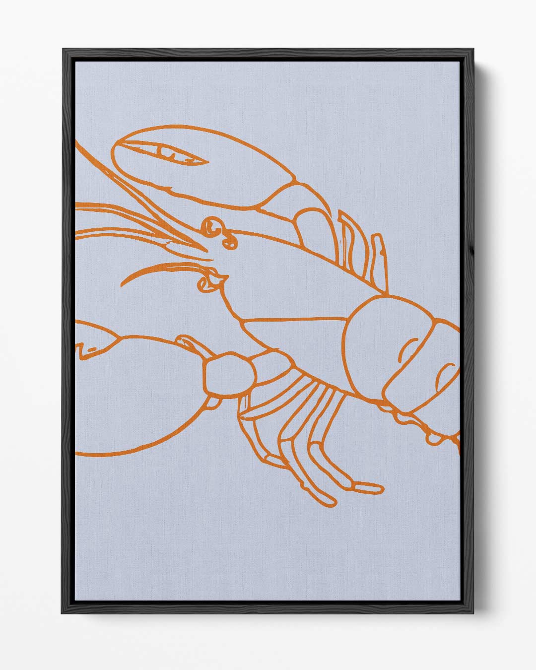 Moderne Oranjekreeft Illustratie Kunstwerk-canvas-dibond-plexiglas-wanddecoratie-WallArtistic
