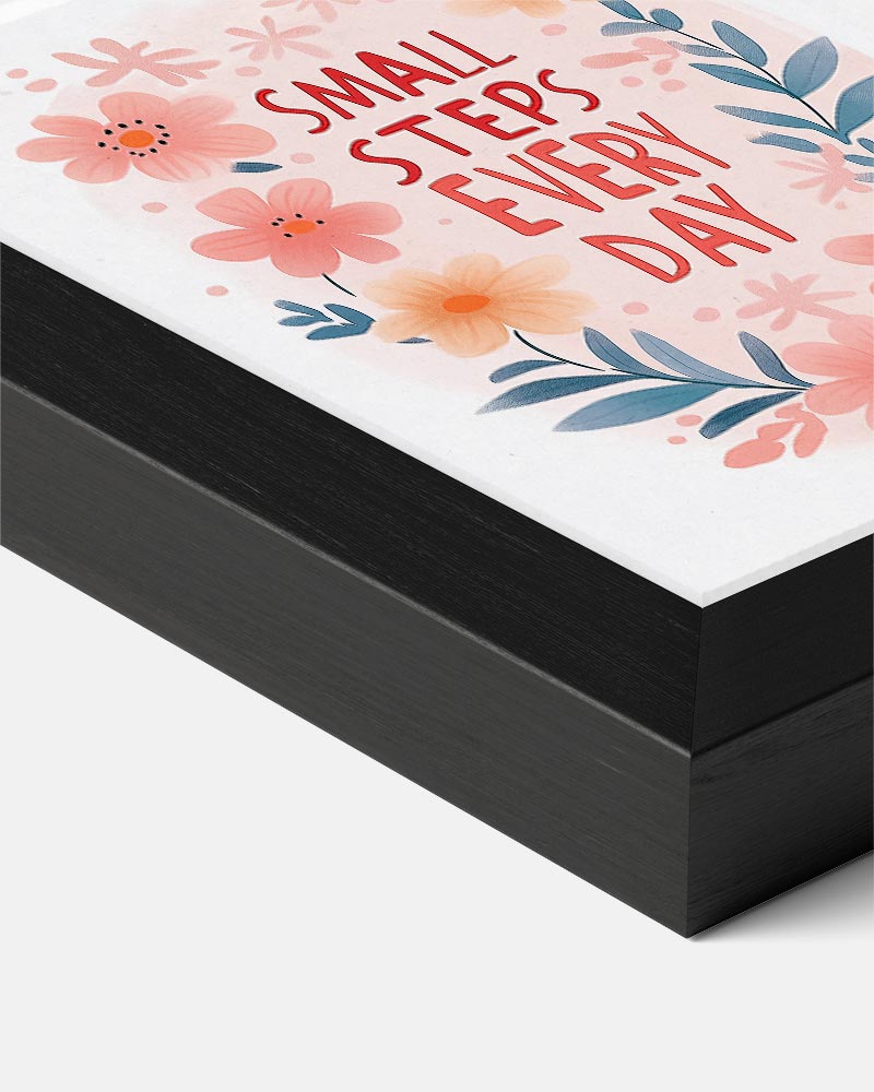 Inspirerende Bloemenposter - Small Steps Every Day Poster