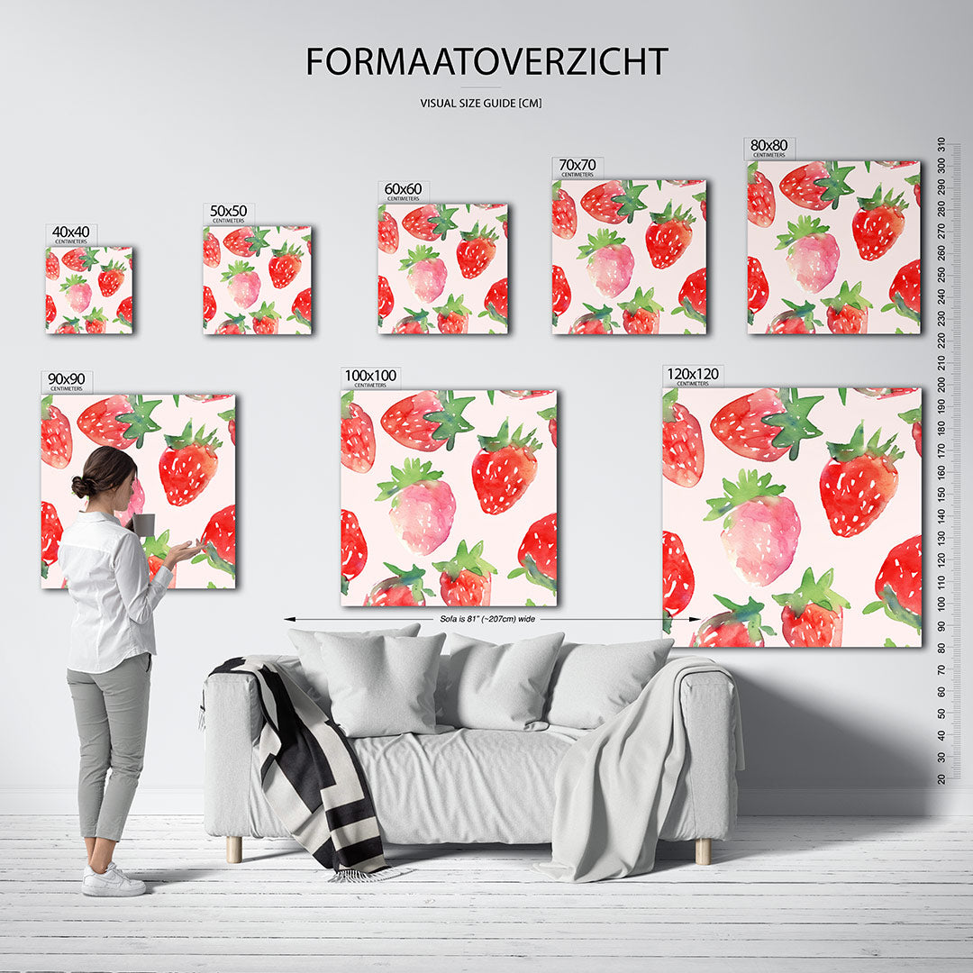 Aardbeienpatroon Kunstwerk