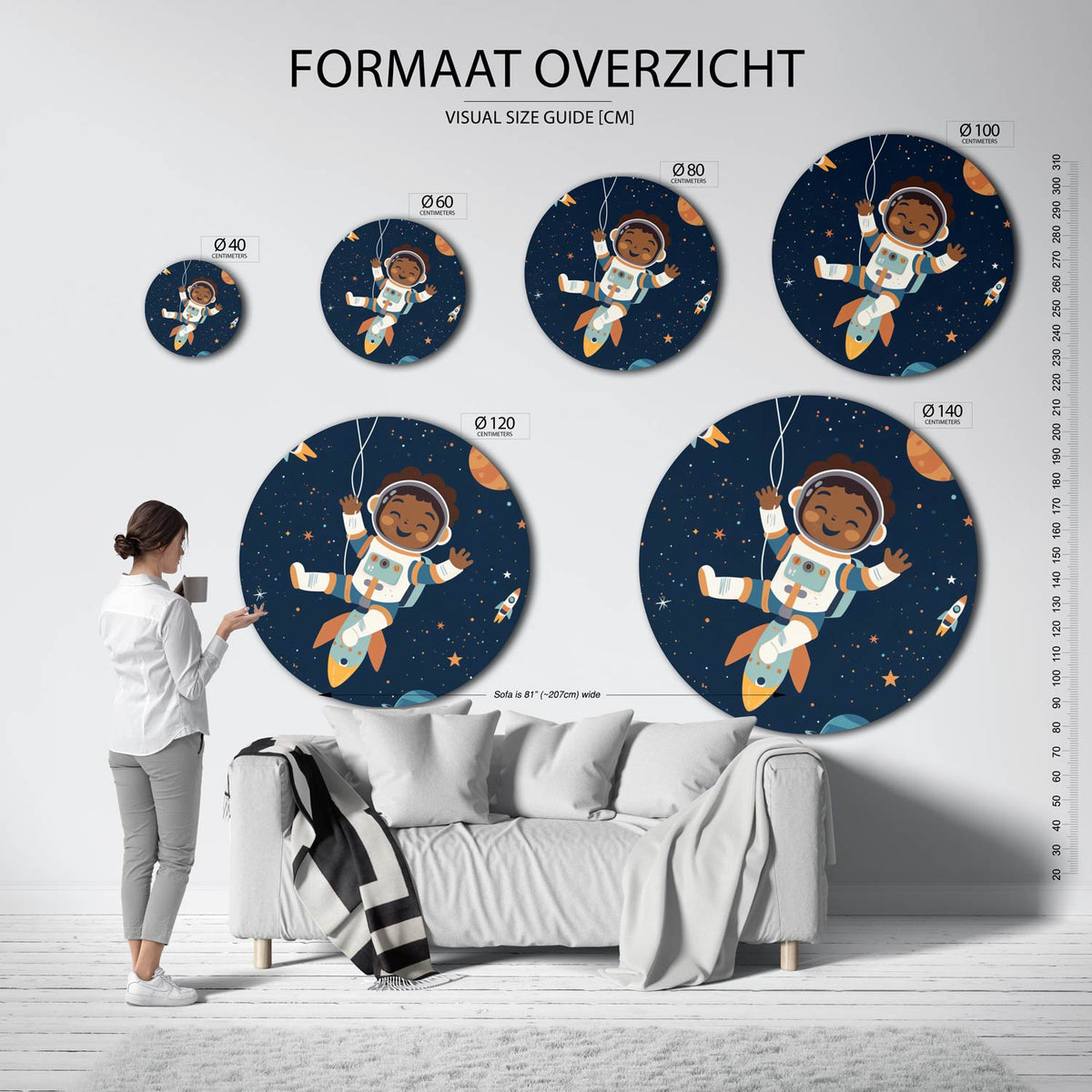 Kind in ruimte Muurcirkel