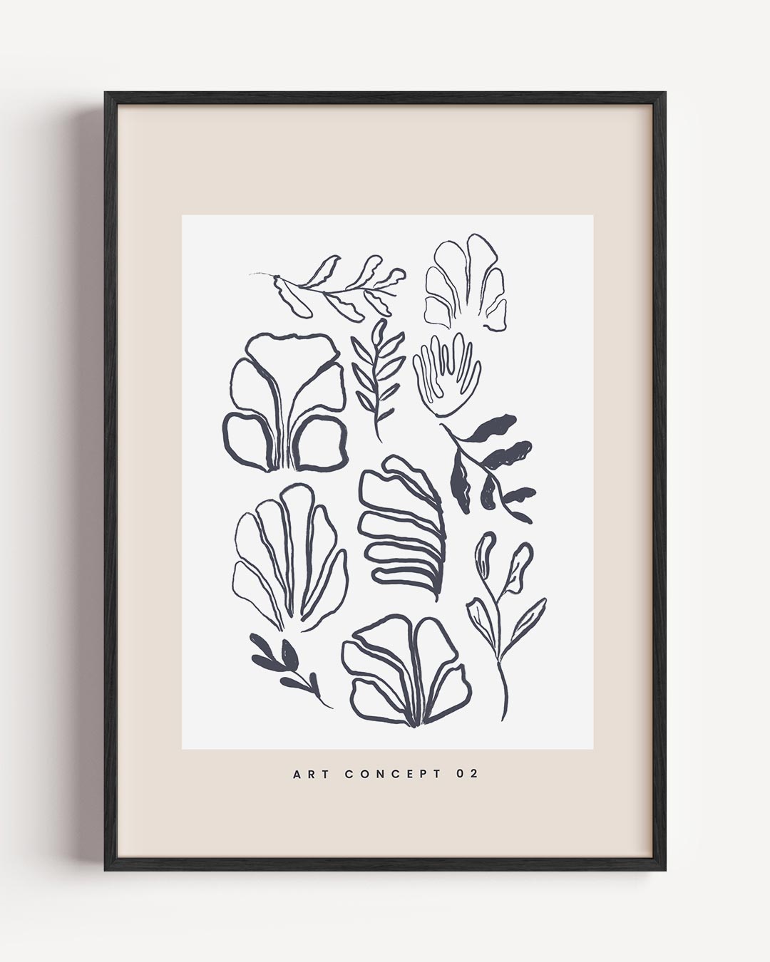 Botanische Print in Schetsstijl Poster-WallArtistic