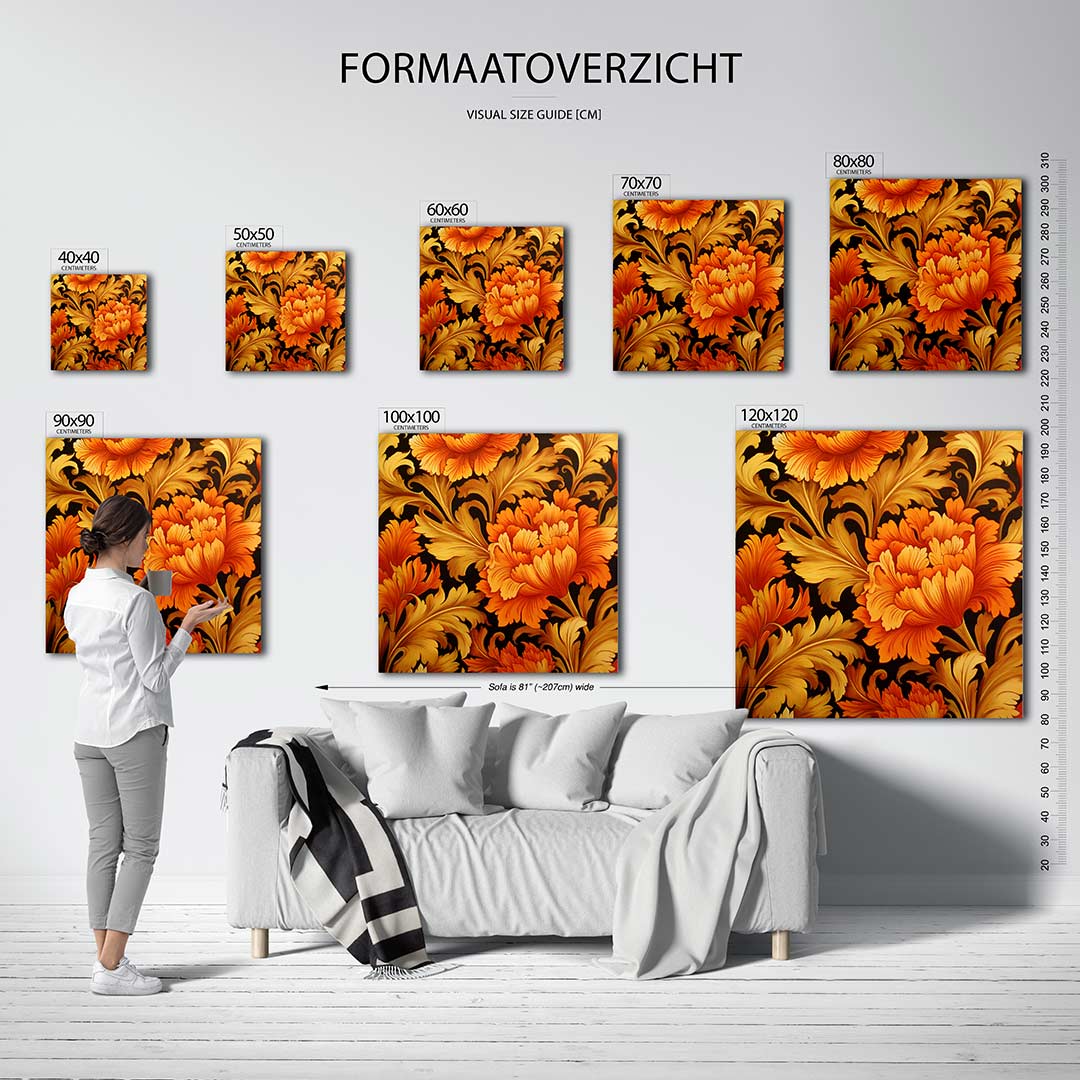 Bloemrijke patronen Kunstwerk