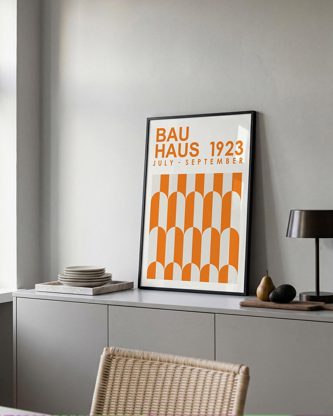 Oranje boogpatronen Poster
