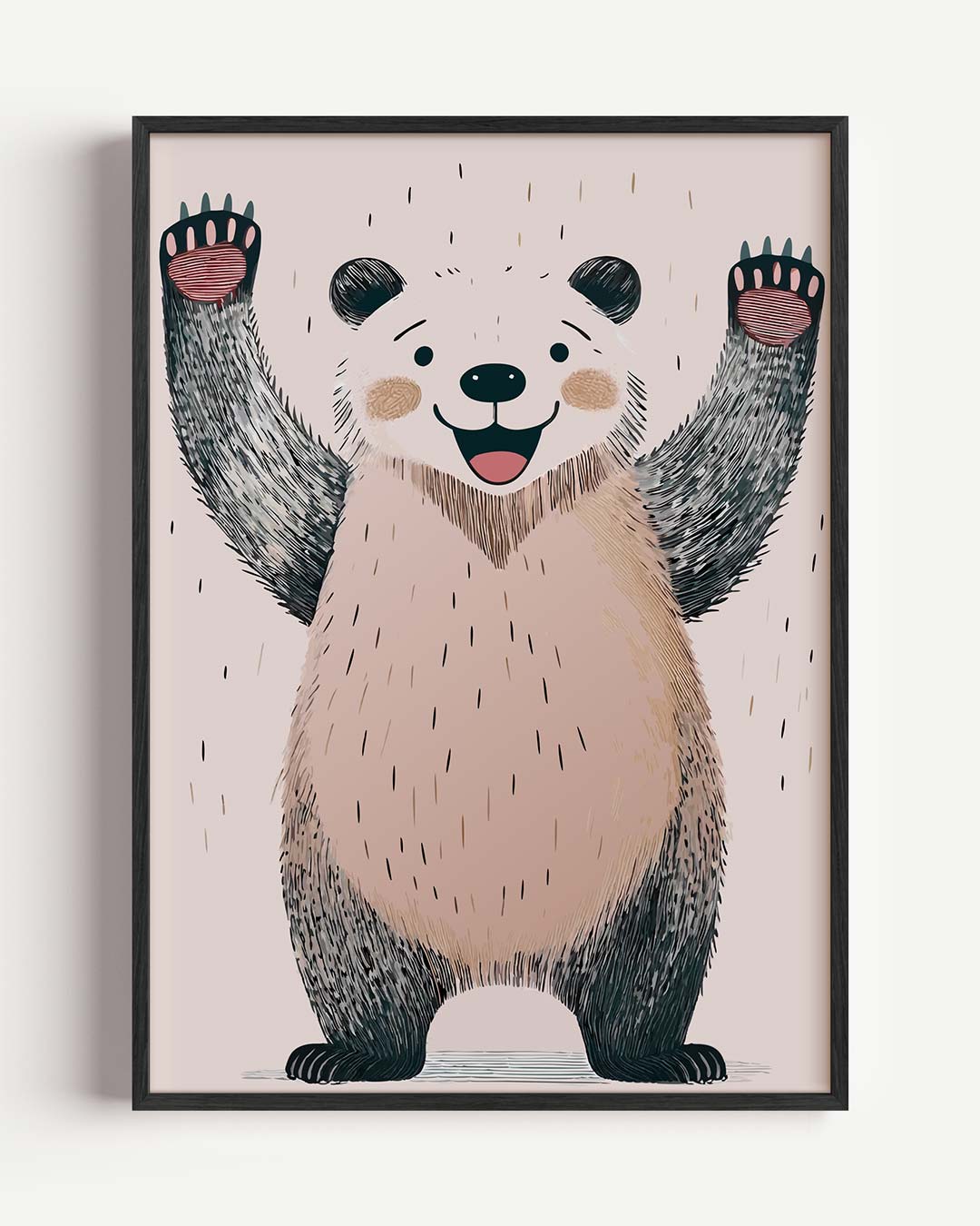 Vrolijke Panda Illustratie Poster