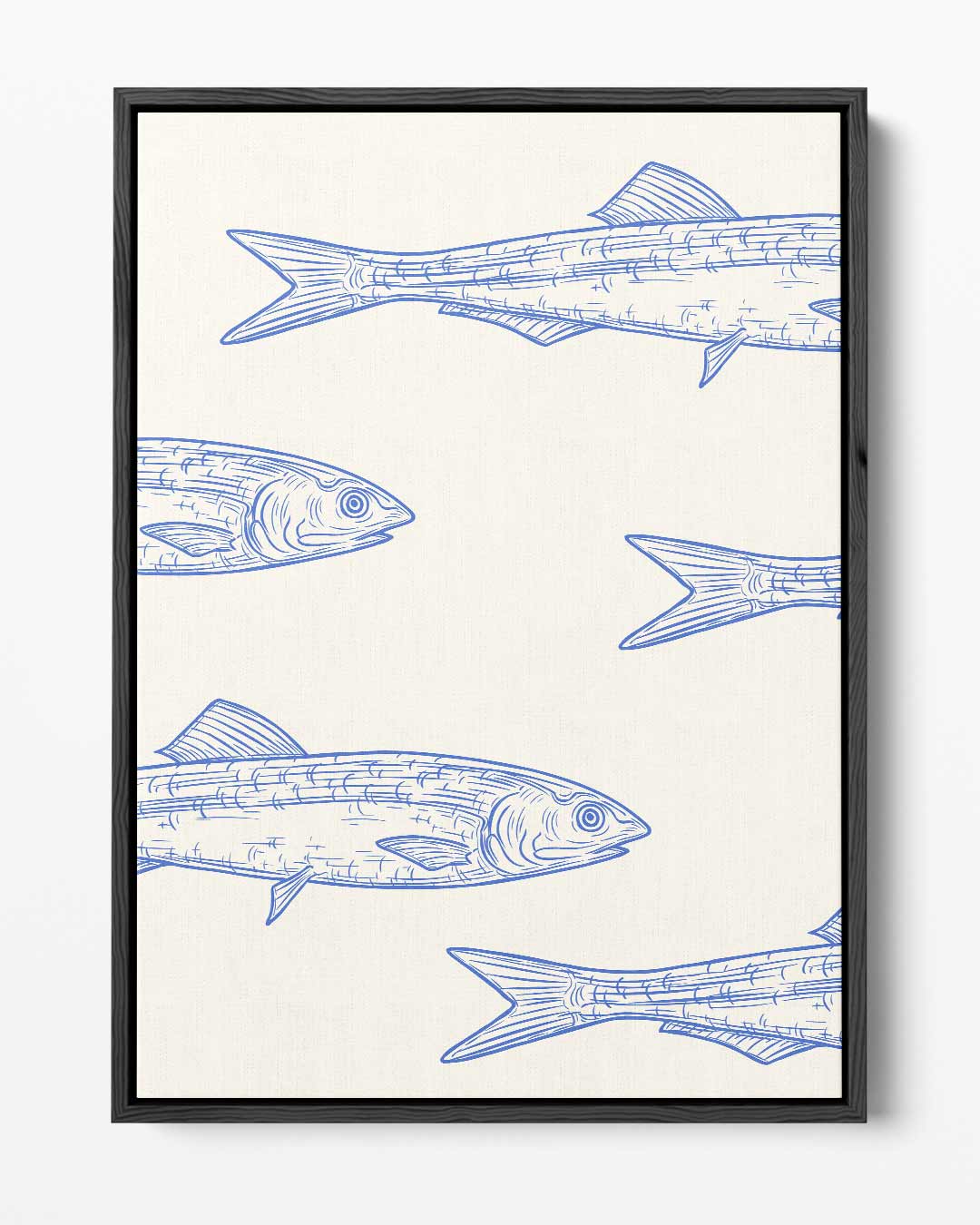 Kunstzinnige Vissenpatroon Kunstwerk-canvas-dibond-plexiglas-wanddecoratie-WallArtistic