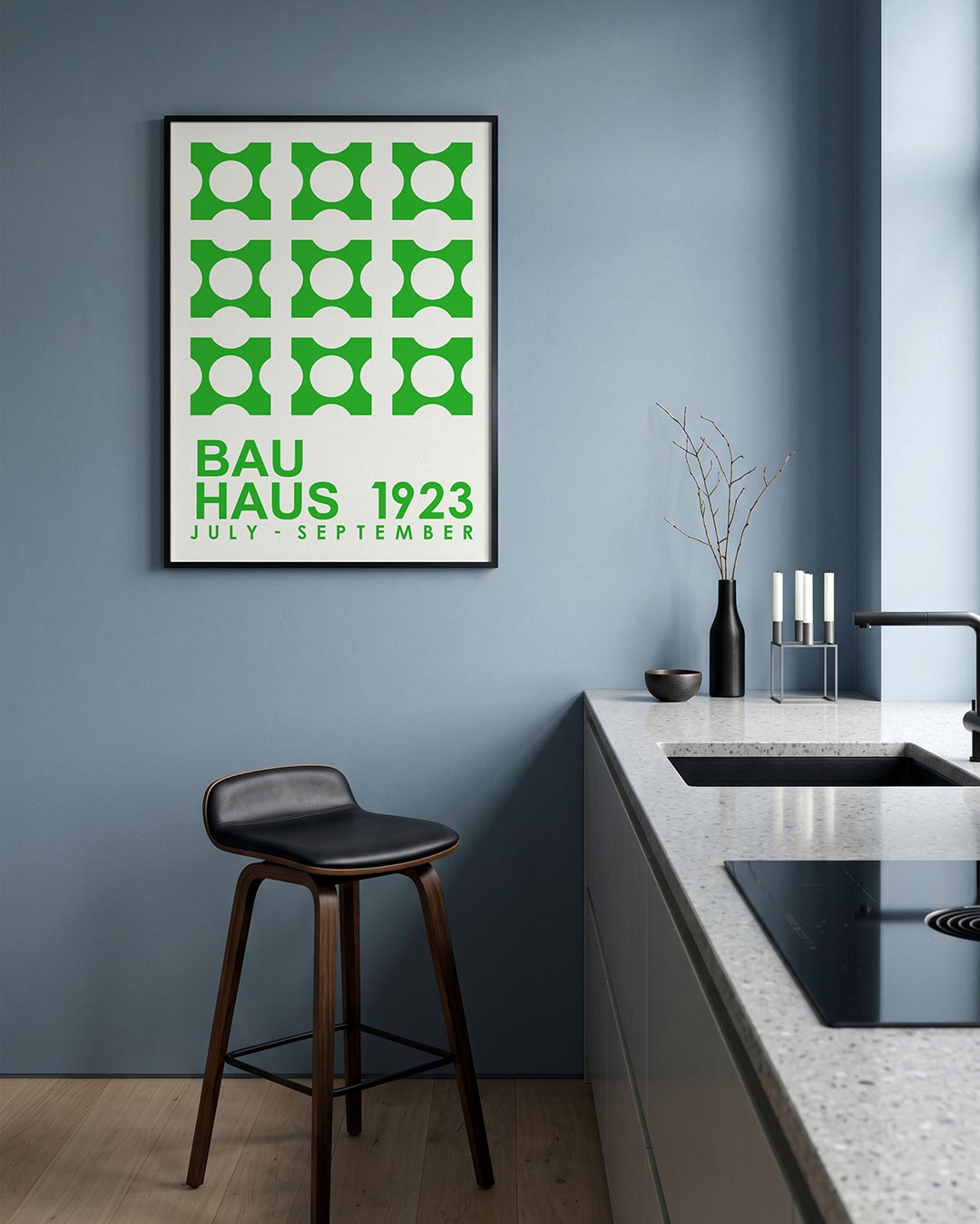 Groene cirkelpatronen Poster