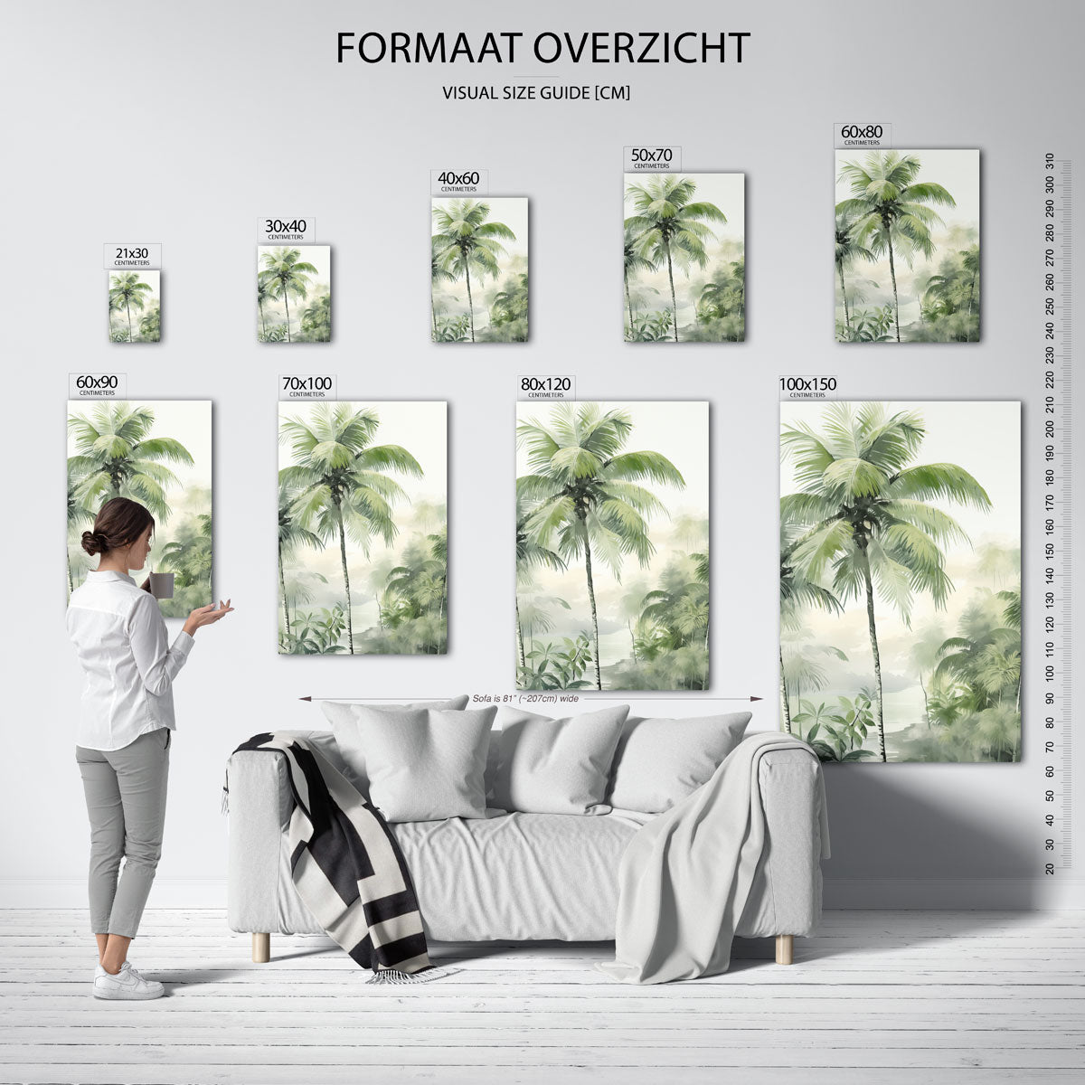 Tropische palmbomen Poster