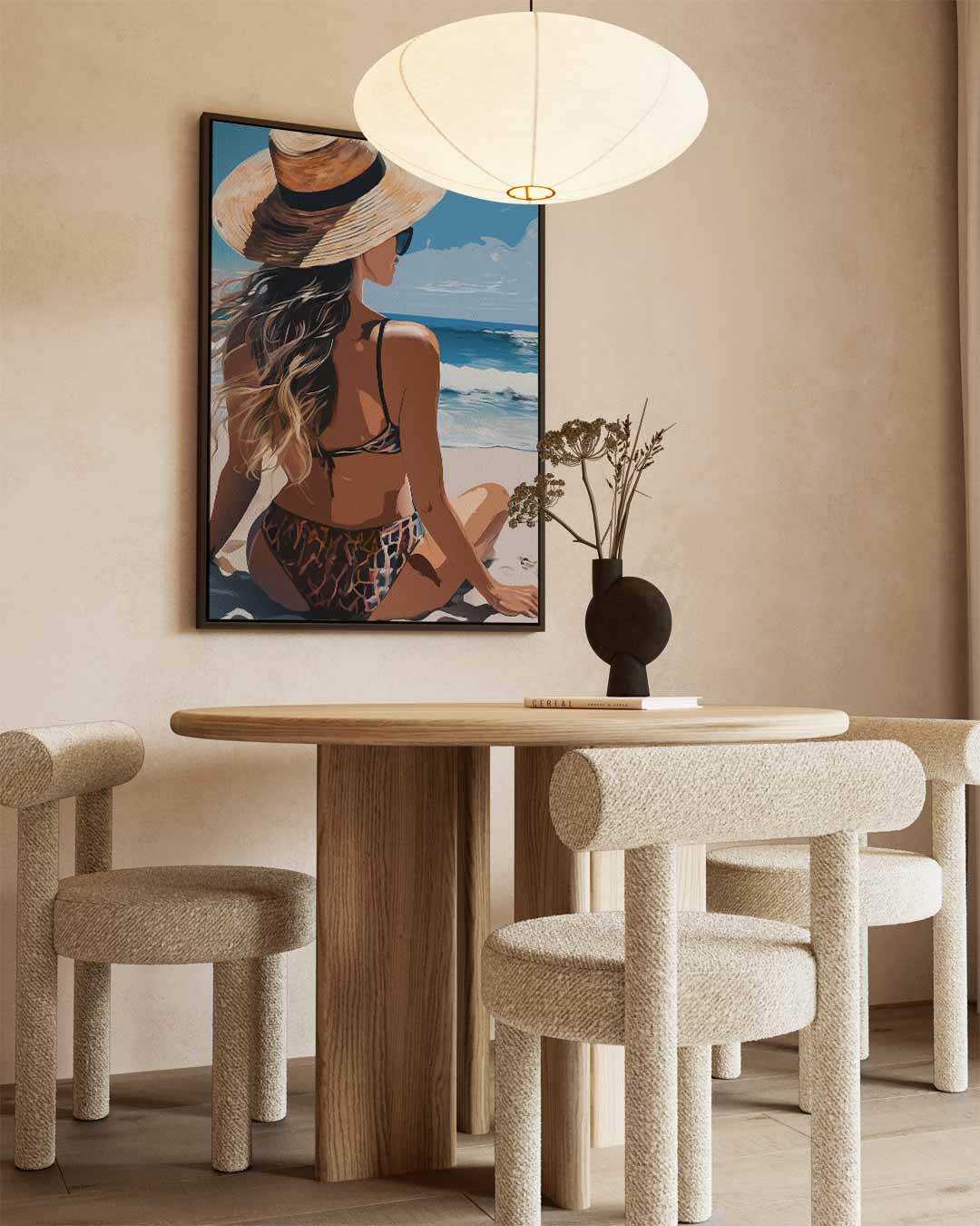 Stranddromen in de Zomerzon Kunstwerk-canvas-dibond-plexiglas-wanddecoratie-WallArtistic