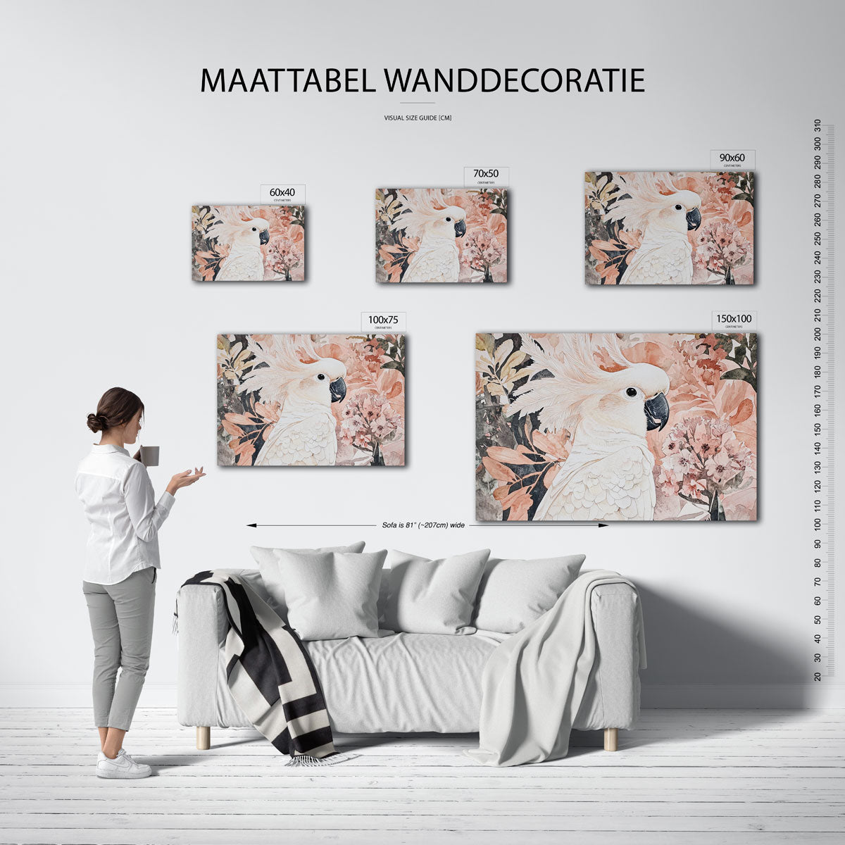Exotische vogel illustratie Kunstwerk
