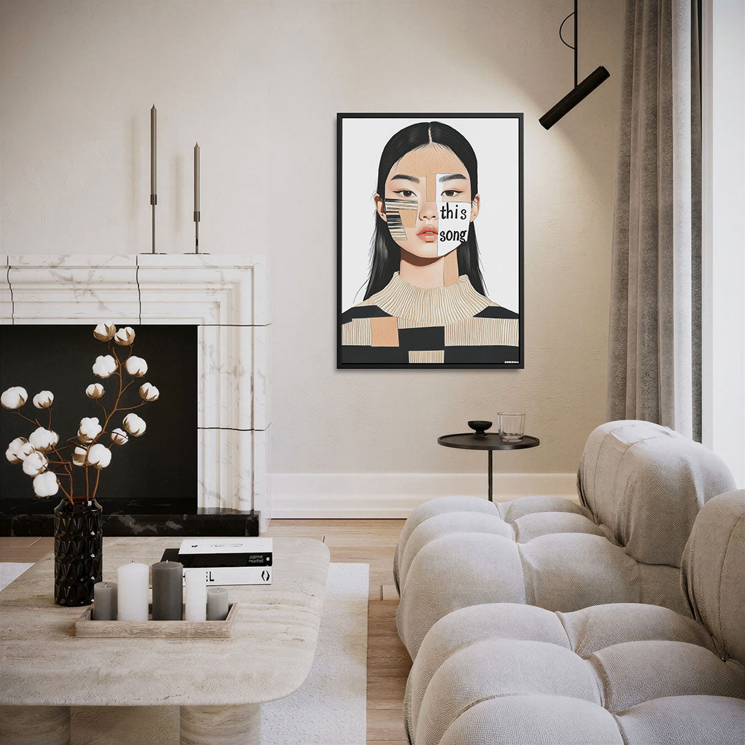 Geometrisch portret Kunstwerk