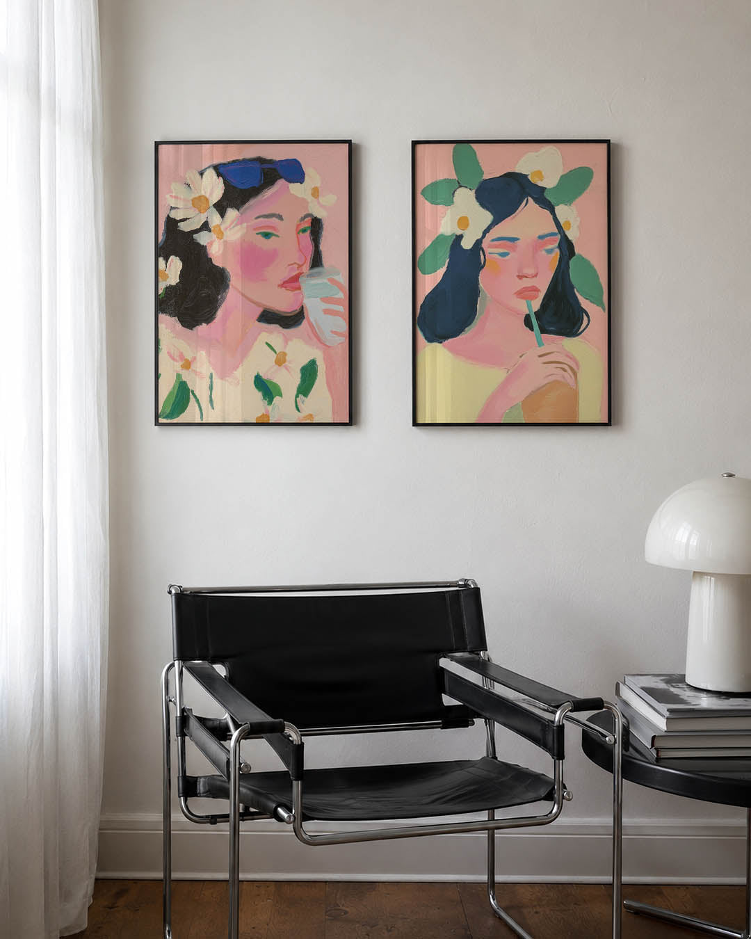 Bloemrijke portret Posterset