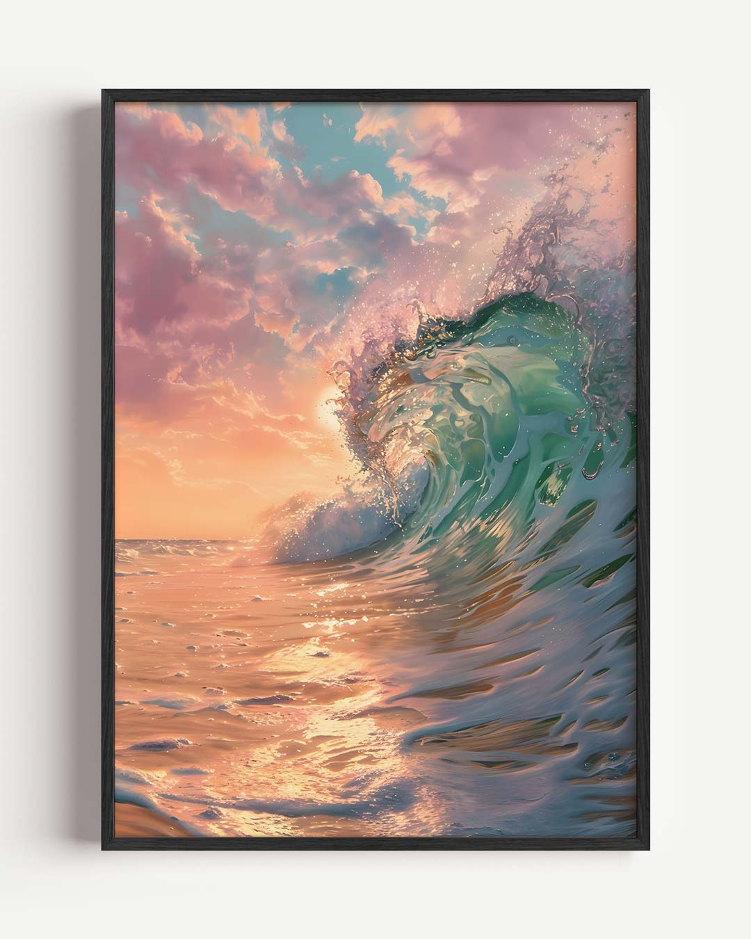 Golven van de Zonsondergang Poster