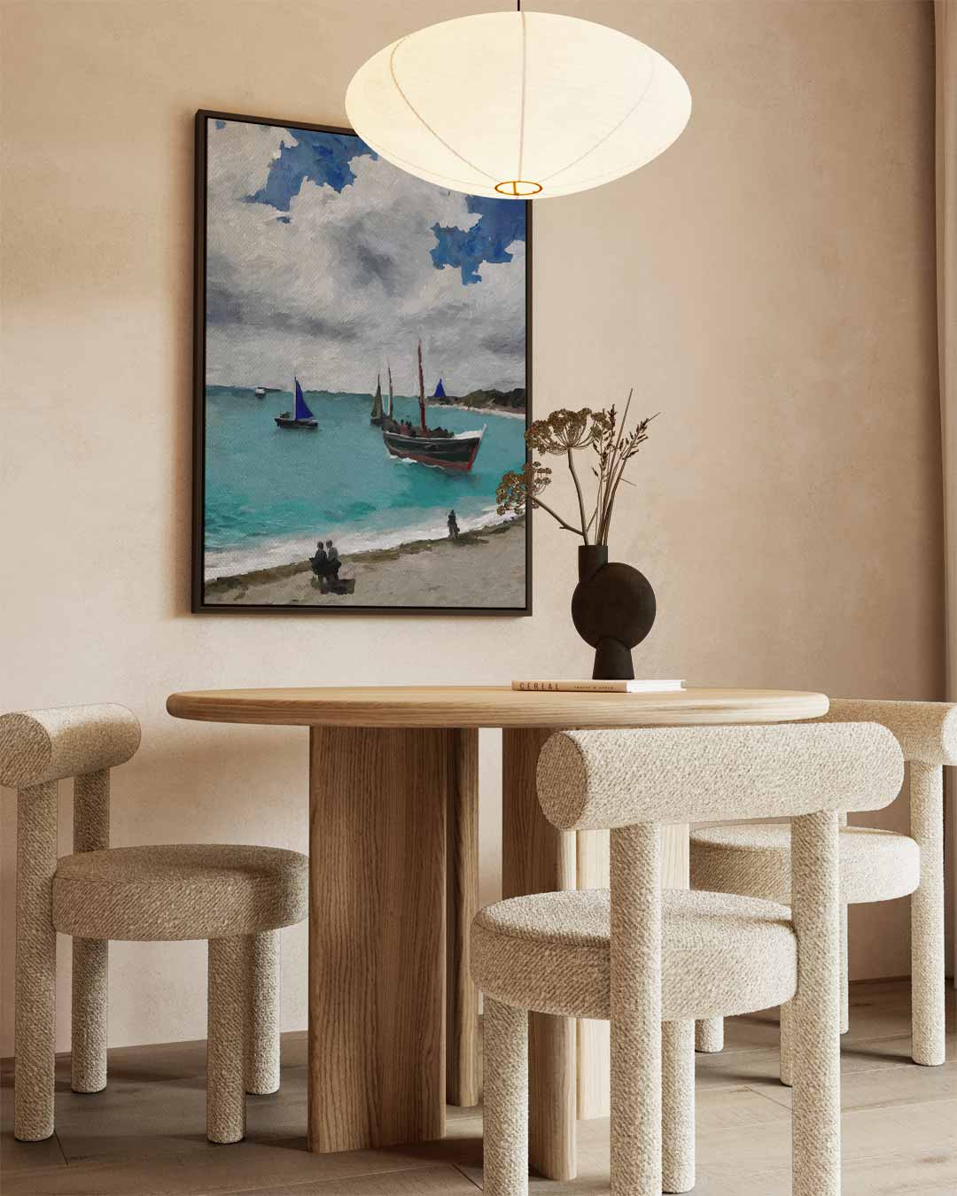 Zomerzeilen aan de Kust Kunstwerk-canvas-dibond-plexiglas-wanddecoratie-WallArtistic