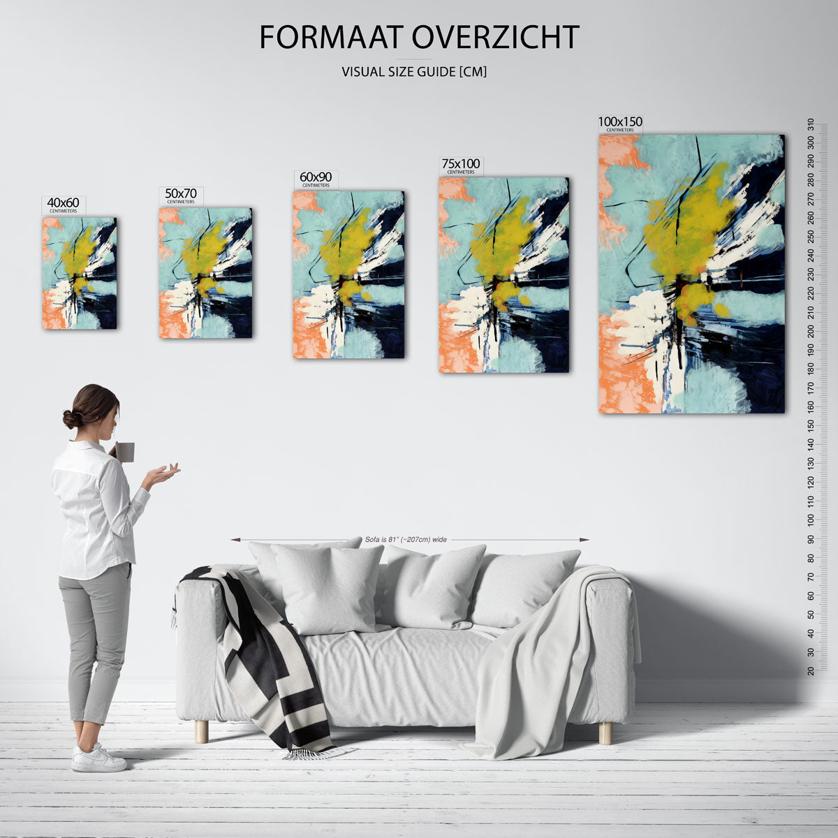 Kleurenexplosie Kunstwerk
