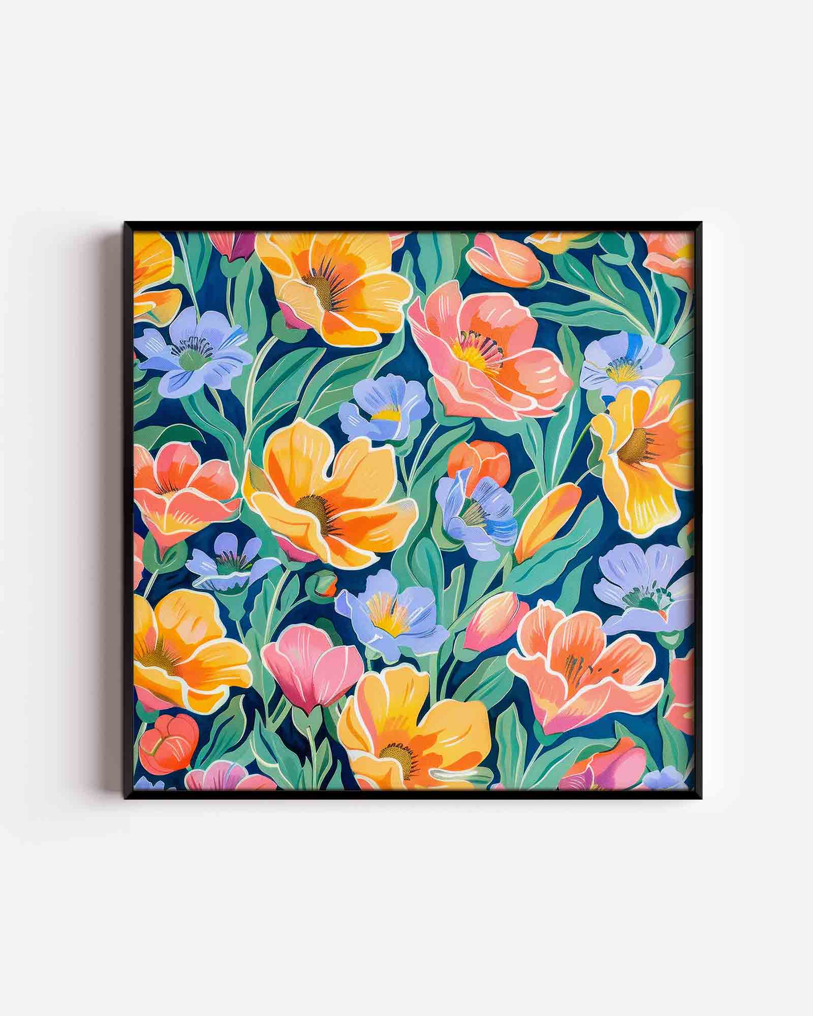 Bloemen en bladeren Poster