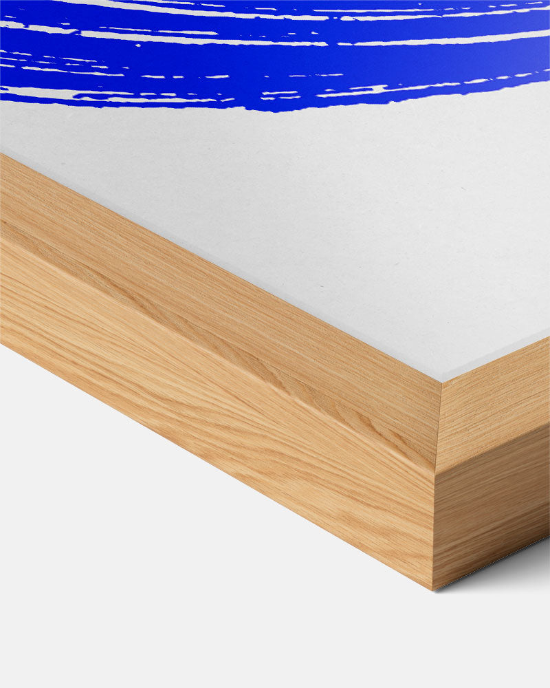 Moderne Blauwe Schelpenkunst Poster