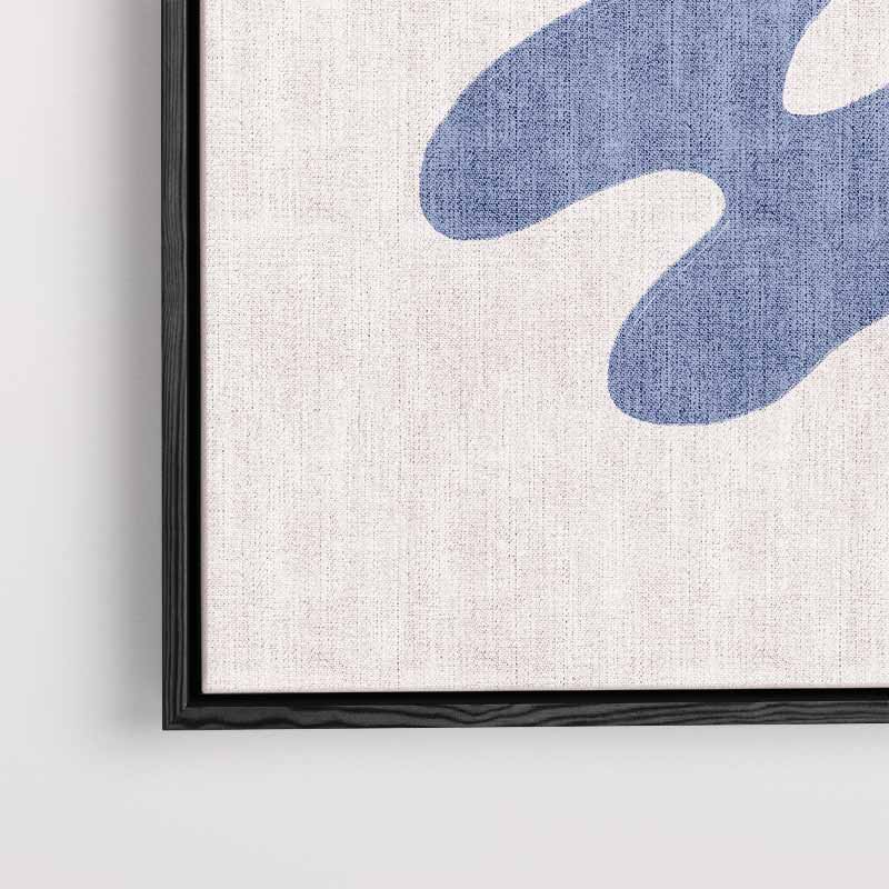 Blauwe Organische Vormen Kunstwerk-canvas-dibond-plexiglas-wanddecoratie-WallArtistic