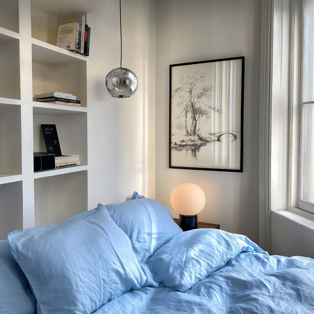 Tijdloze Schets van Brug en Boom Poster-WallArtistic